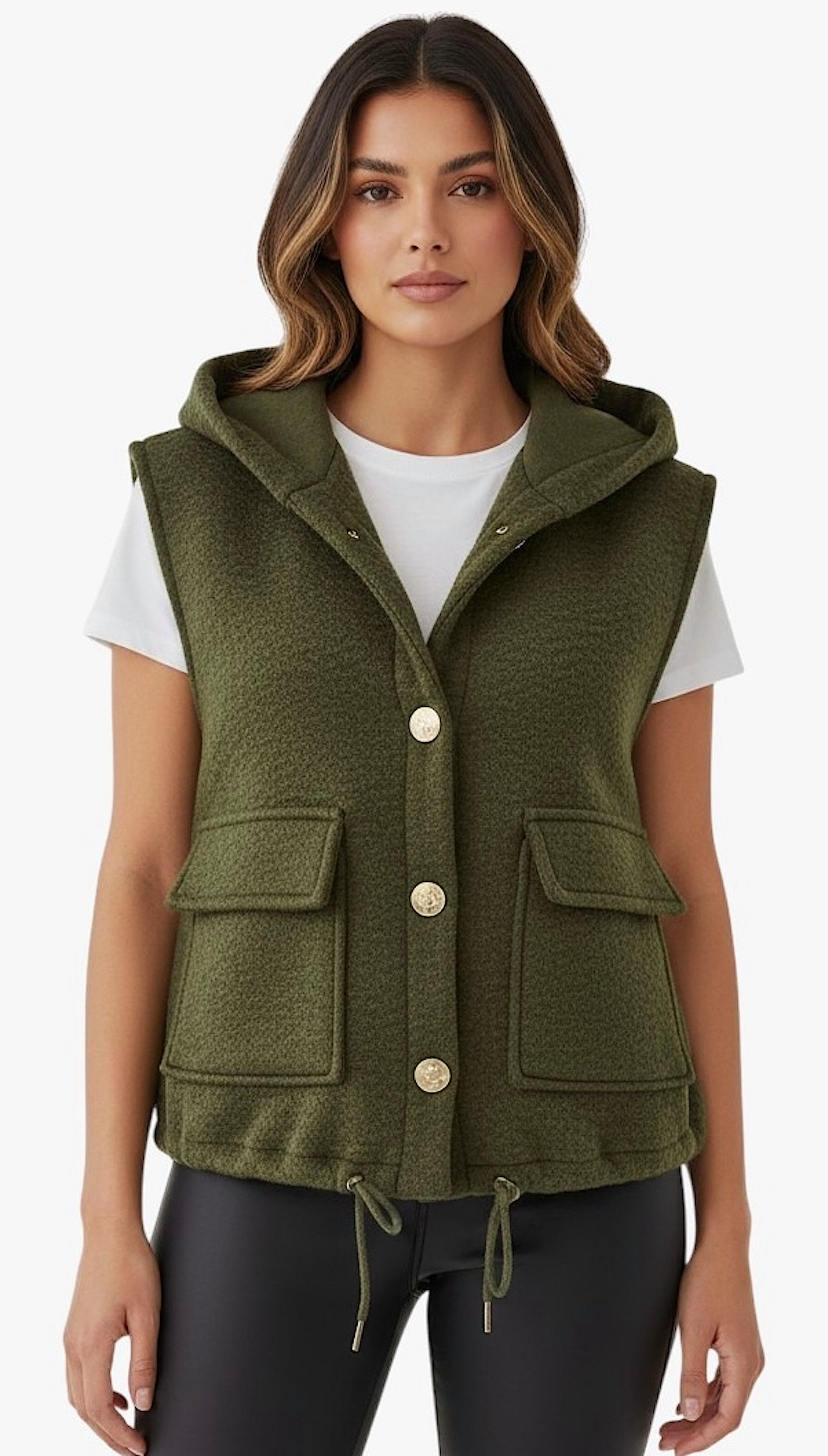 Worldclassca Fellimitatweste Worldclassca Teddy Weste Warm Kuschelig mit Kapuze Winter Ärmellos Neue Kollektion - Stilvolle und gemütliche Mode für Damen