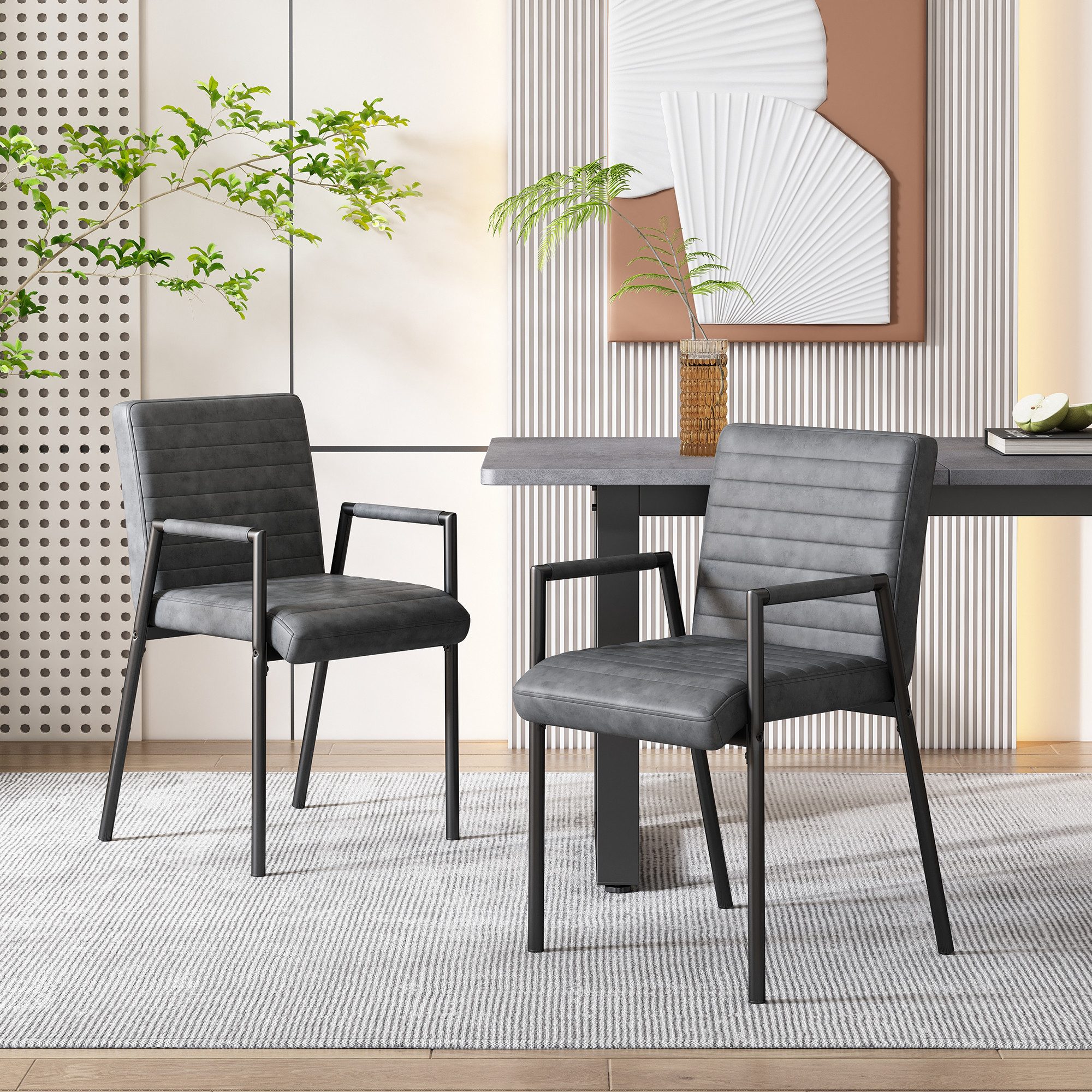 BlingBin Esszimmerstuhl gepolsterter Stuhl (2 St), lange Lebensdauer bieten, Ergonomisches Design