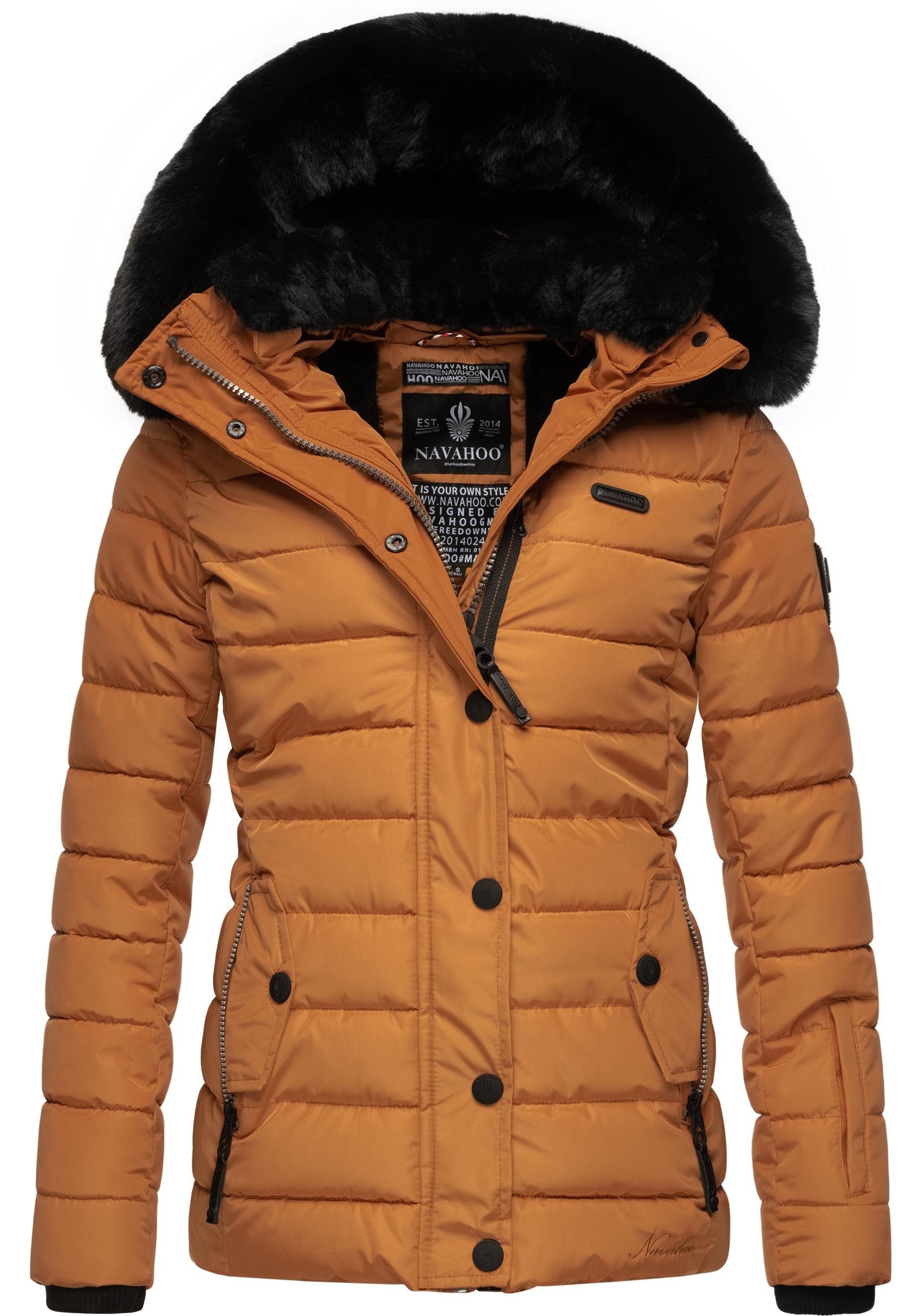 Navahoo Steppjacke Milianaa Edle Winterjacke mit weicher Kunstfell-Kapuze günstig online kaufen