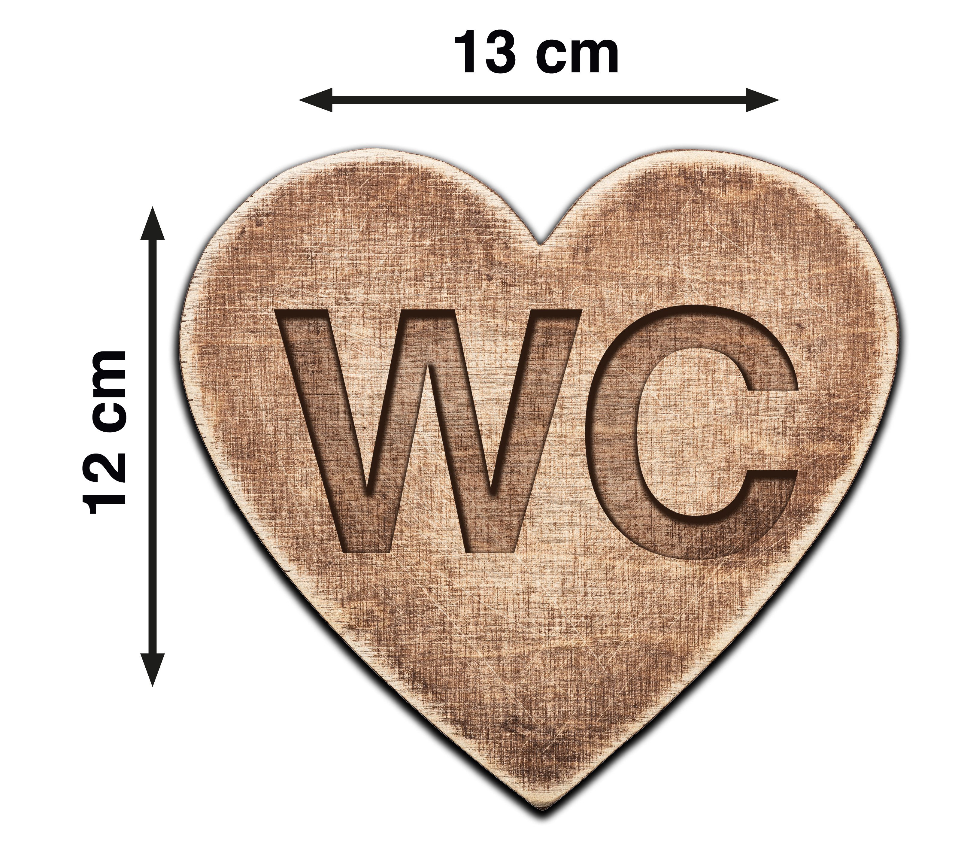 Clever-Kauf-24 Alu-Dibond-Druck WC Türschild "WC" in günstig online kaufen