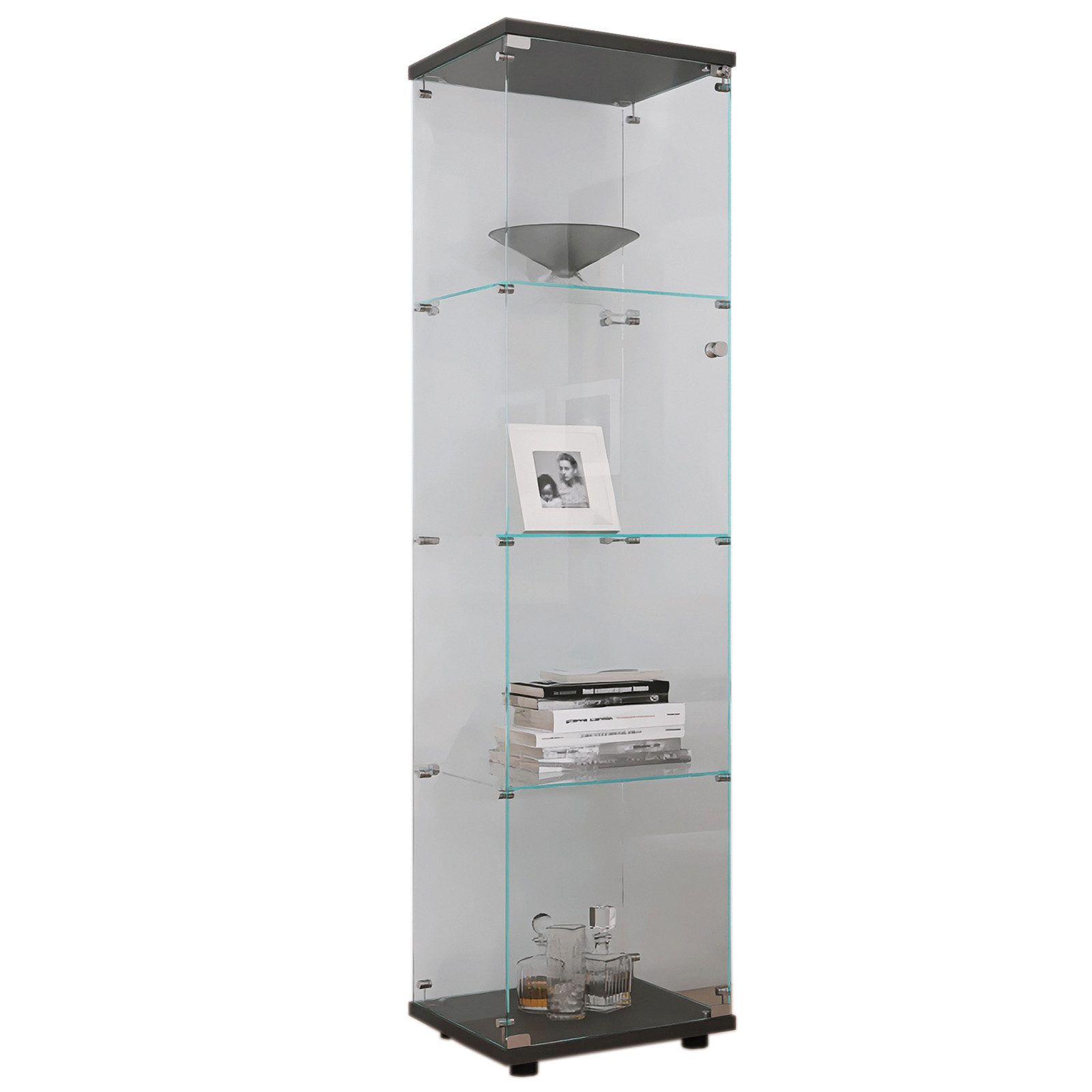 FUROKOY Glasvitrine Standvitrine, Modern Glas Vitrinenschrank günstig online kaufen