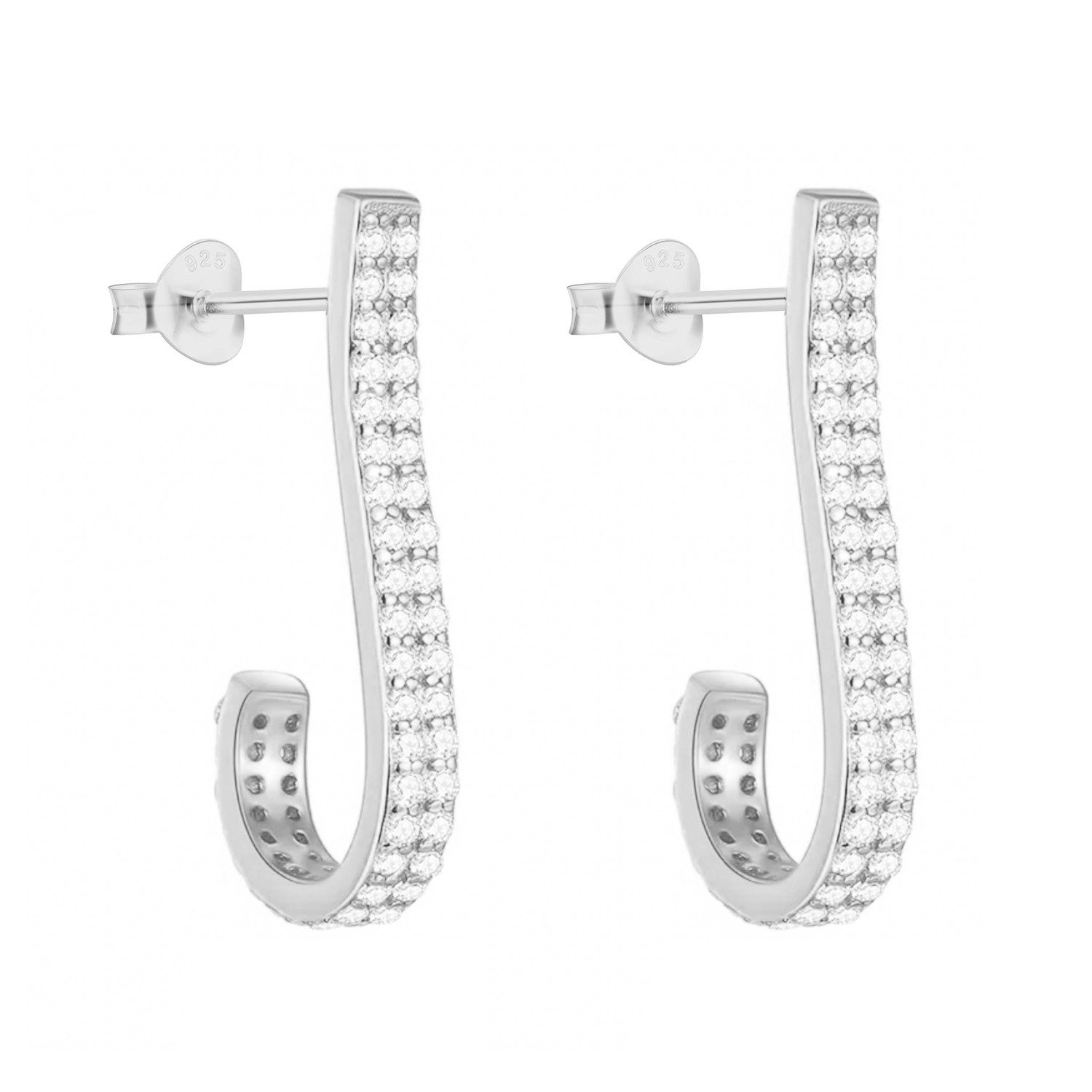 Paar Ohrstecker 925 Silber Ohrringe Hängend Tropfen Zirkonia Ohrstecker Tropfenohrring