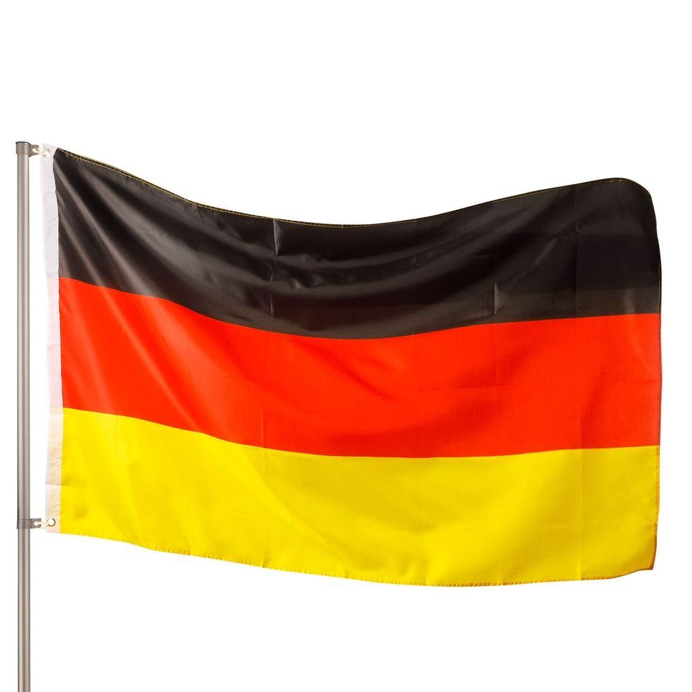 PHENO FLAGS Flagge Premium Deutschland Flagge 90 x 150 cm Fahne ohne Adler (Hissflagge für Fahnenmast), Inkl. 2 Messing Ösen
