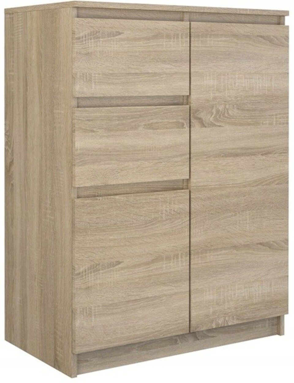 MAGOWA Kombikommode moderne Kommode mit 2 Türen & 2 Schubladen (Breite: 70 cm - Tiefe: 40 cm - Höhe: 97 cm), Kombination aus Türe & Schubladen