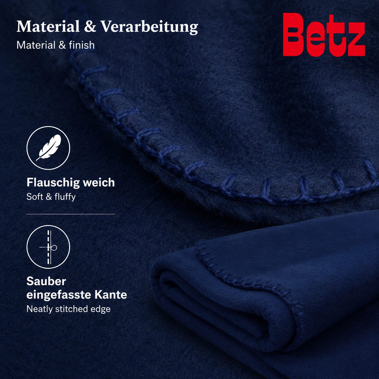 Wohndecke Fleecedecke 2 Stück 130x170 cm 180g/m² – Flauschige Sofadecke, Betz – Bild 4 von 5