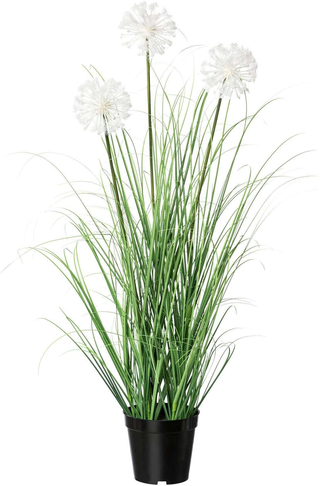 Kunstgras Grasbusch mit Pusteblume Gras, Creativ günstig online kaufen