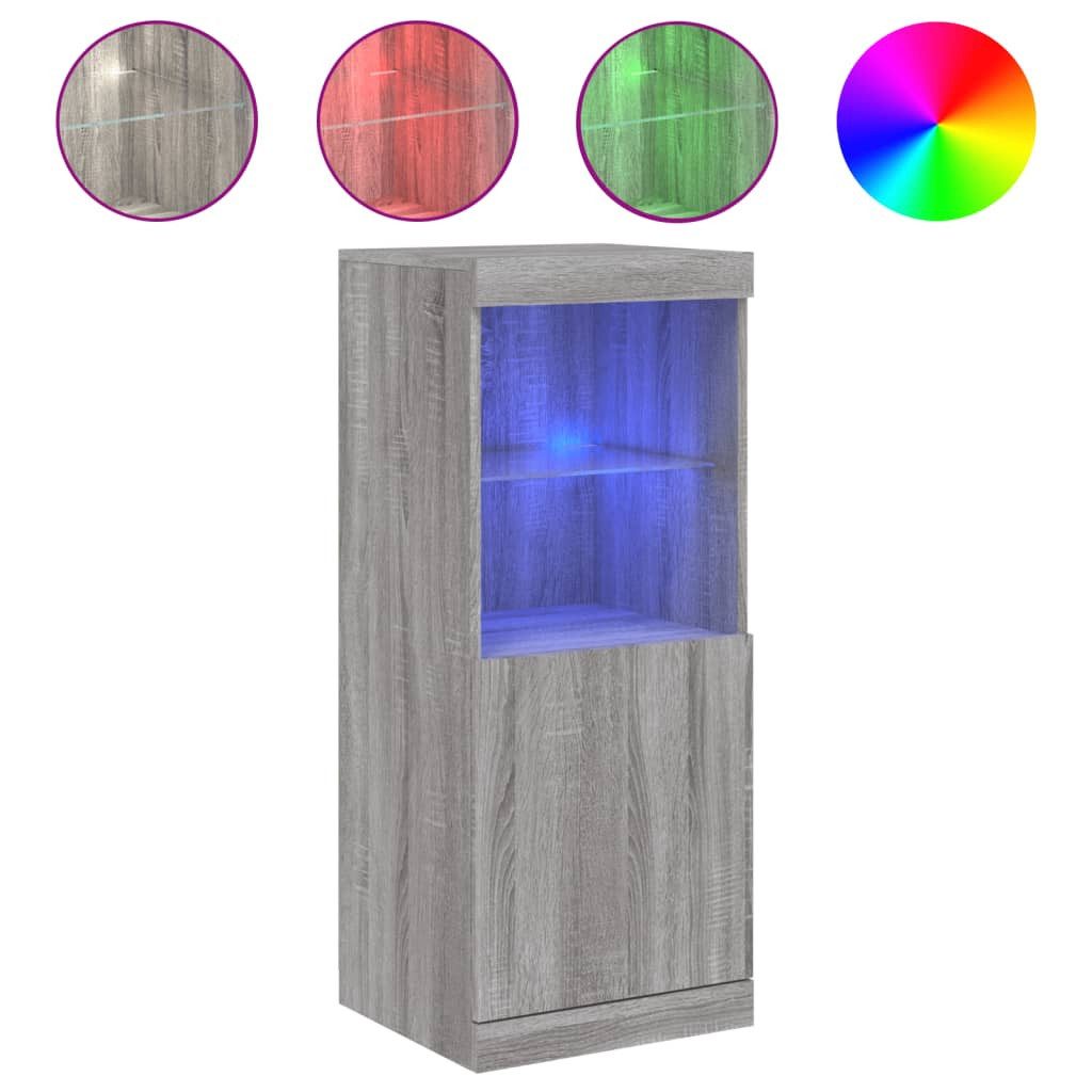 vidaXL Sideboard Sideboard mit LED-Leuchten Grau günstig online kaufen