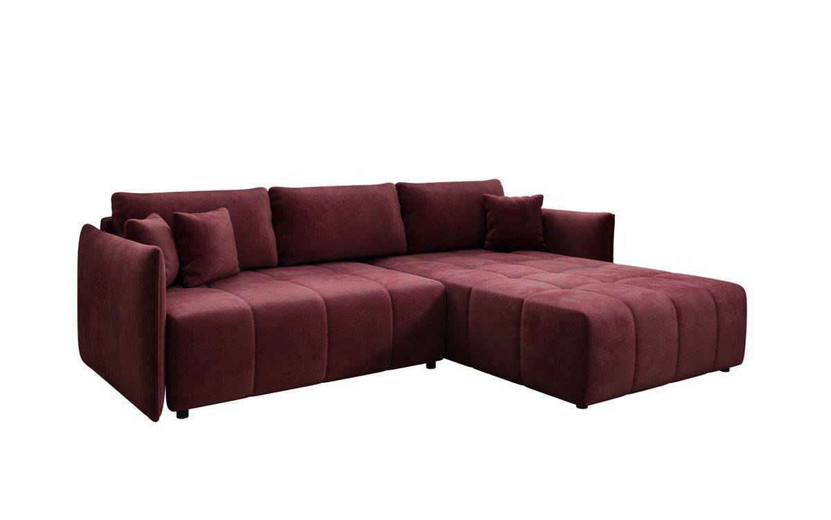 Luxusbetten24 Schlafsofa Designer Sofa Velaro L in Samt, mit Stauraum und Schlaffunktion