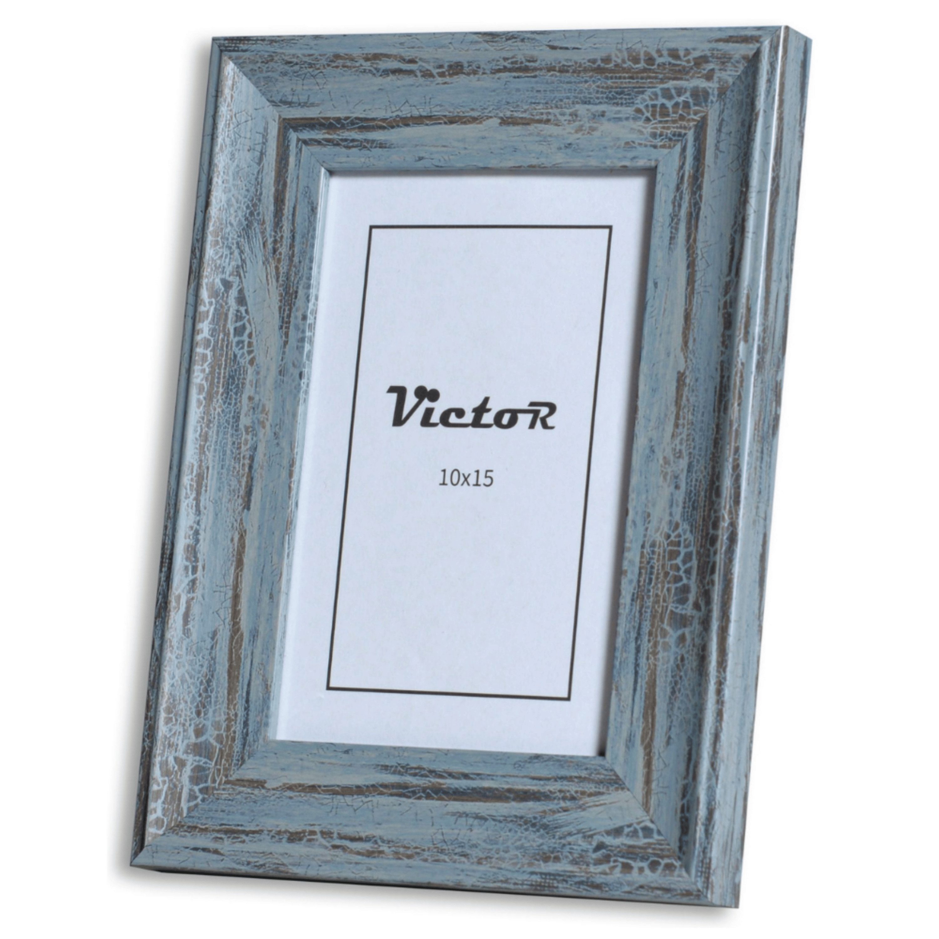 Victor (Zenith) Bilderrahmen Vincent, Bilderrahmen Grau 10x15 cm, Vintage Bilderrahmen A6 Landhaus