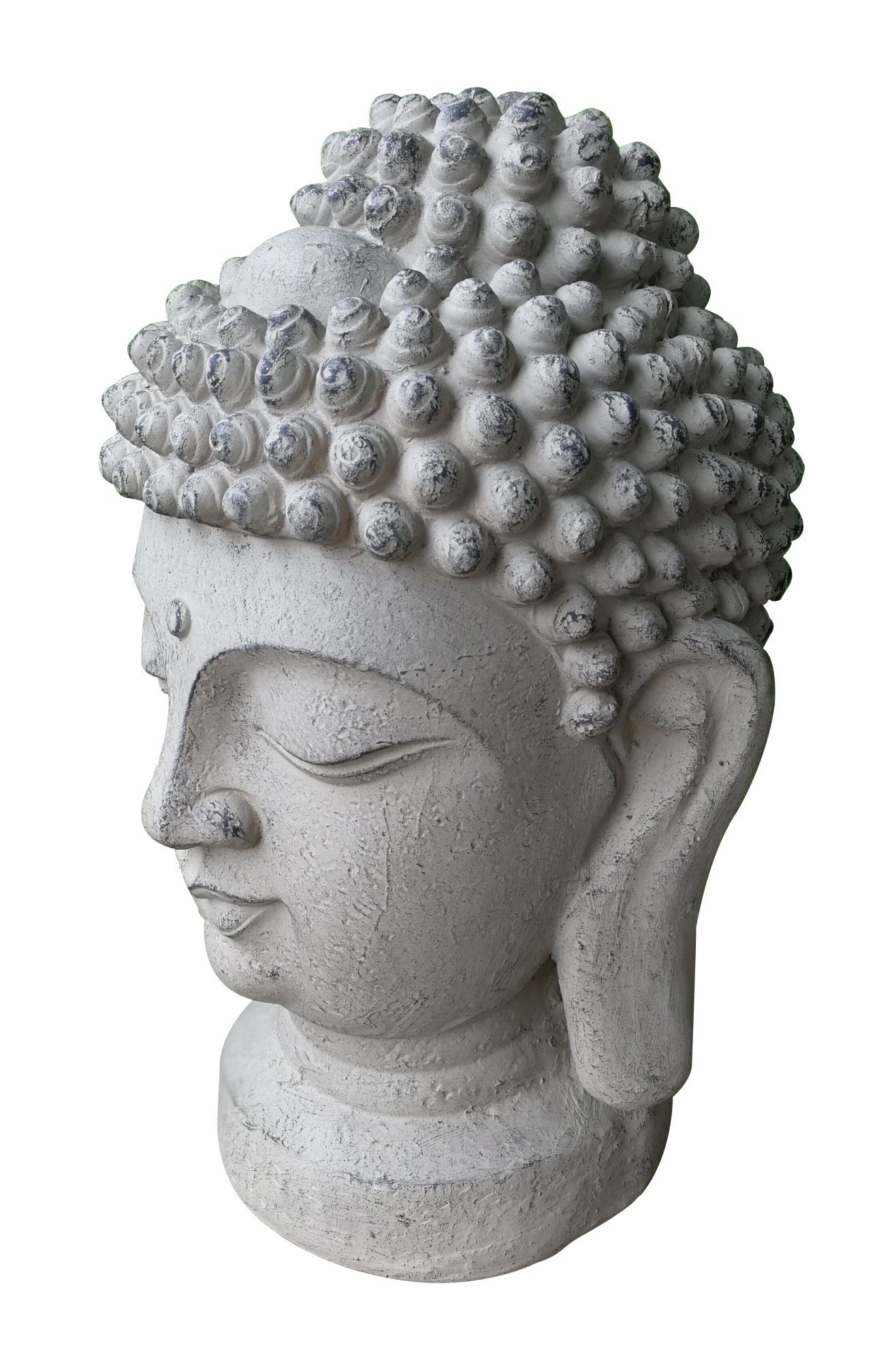 - Kopf und ca. original robust 47cm 7even Steinoptik in Buddha Buddhafigur wetterfest Großer