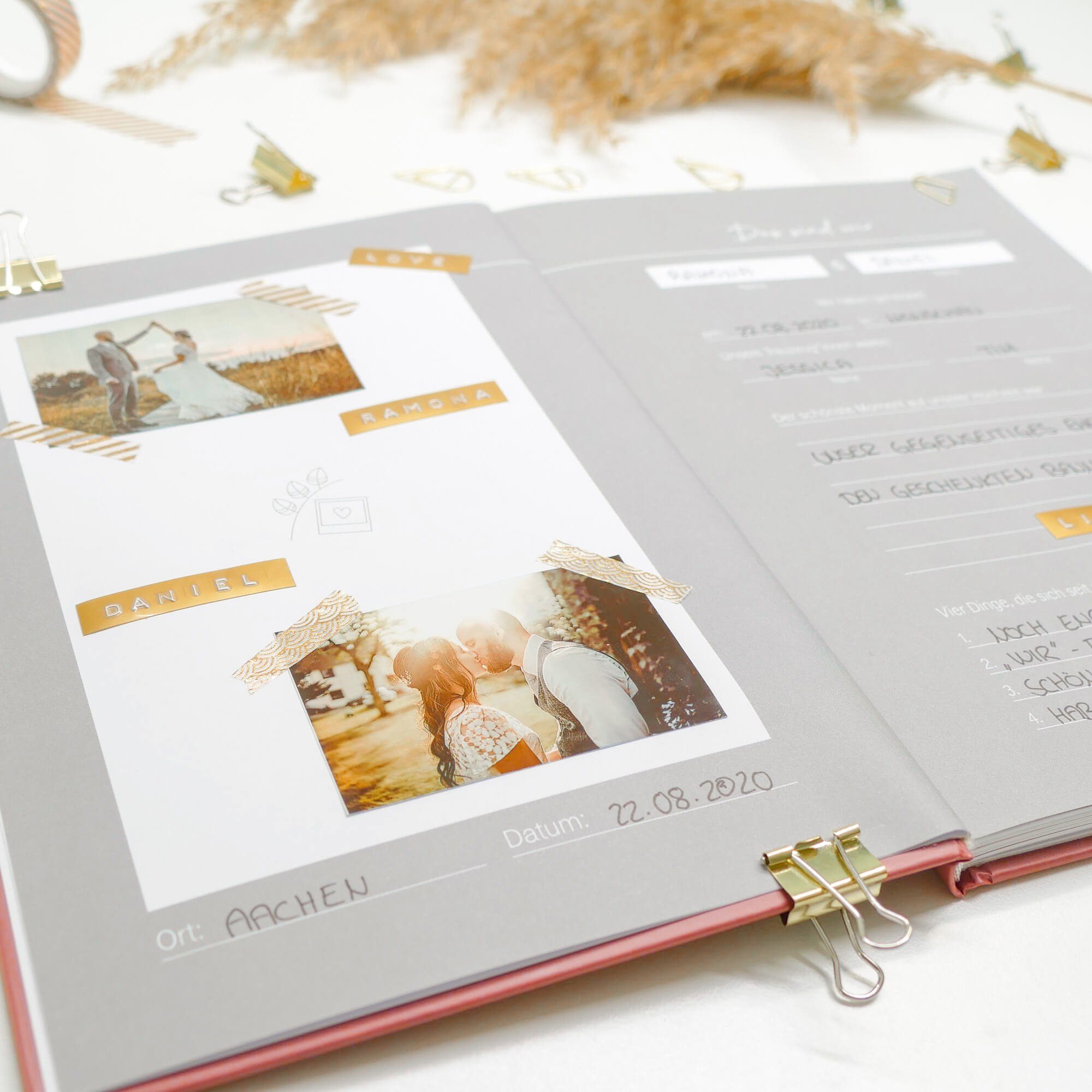 LEAF & GOLD Notizbuch Bucket List für Ehepaare – Bild 4 von 5