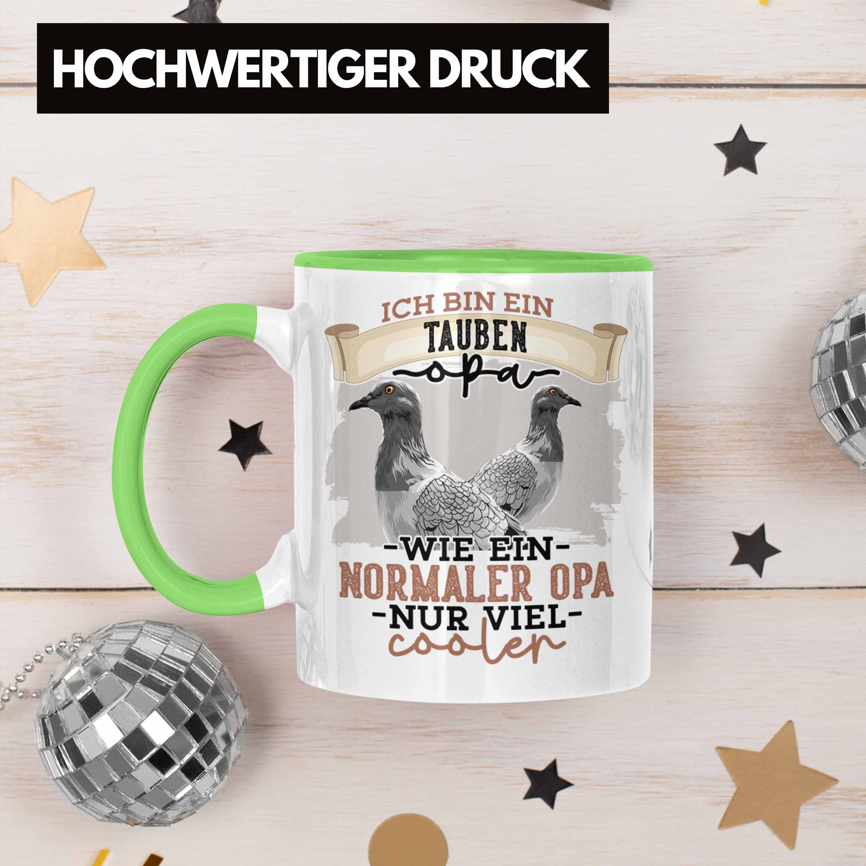 Tasse Trendation Vatertag Tauben zum Grün - Taubenz Tasse Bester Opa Trendation Opa Geschenk