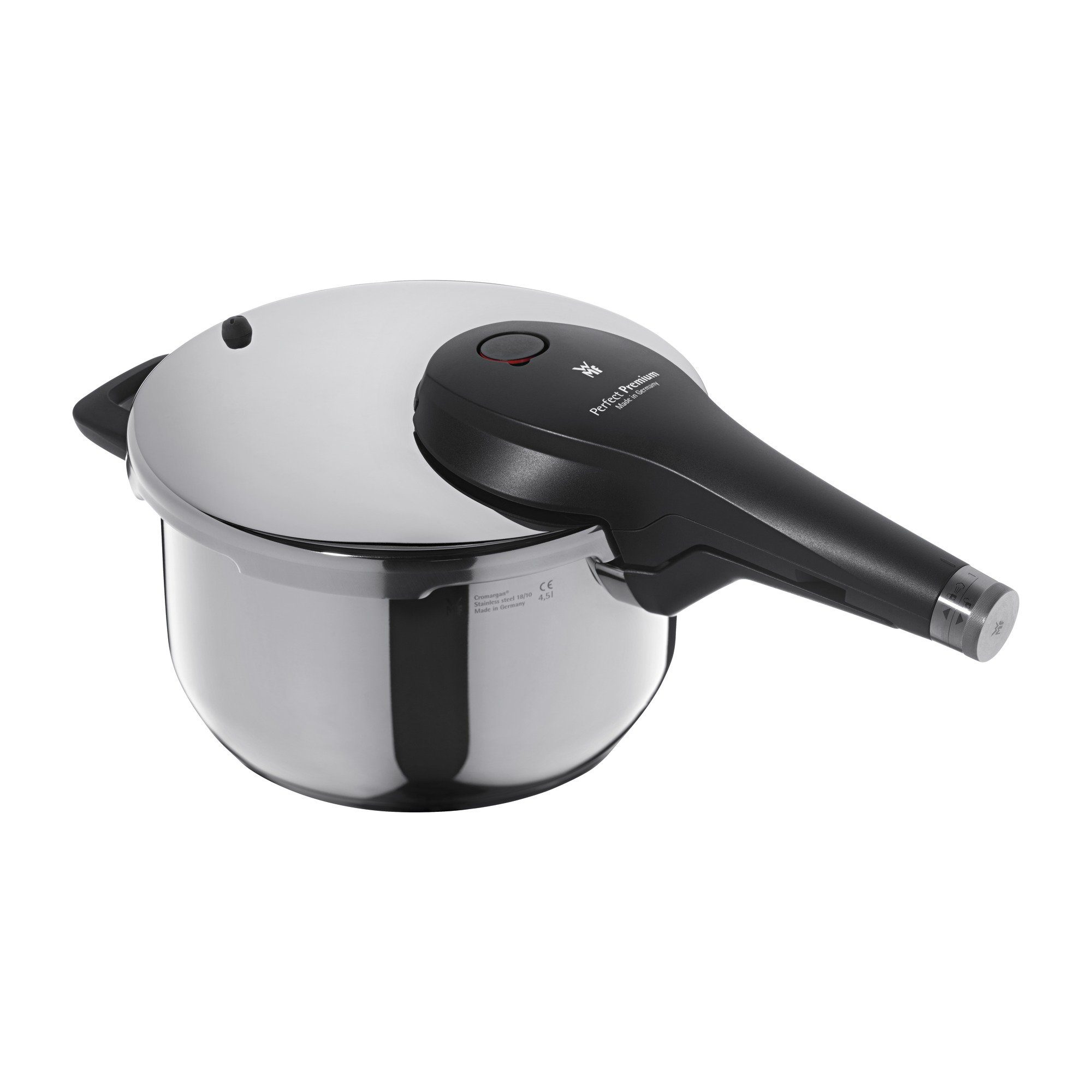 WMF Schnellkochtopf Perfect Premium, Cromargan® Edelstahl rostfrei 18/10 (1-tlg., Dampf-/ Druckkochtopf ohne Einsatz mit Deckel und Dichtungsring), One Pot