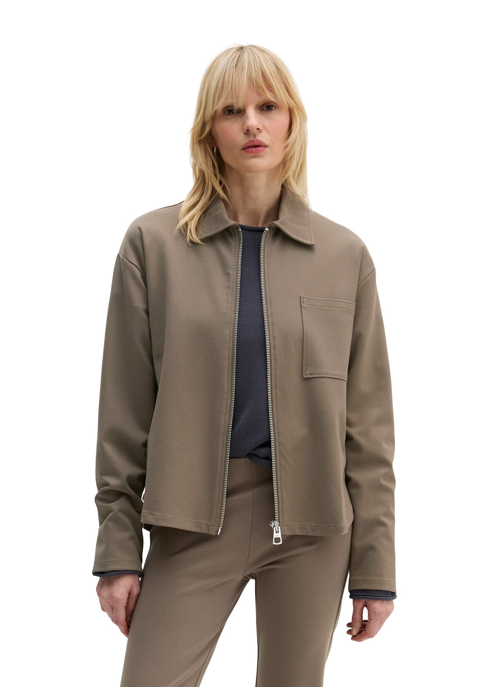 Marc O'Polo Sweatjacke aus Punto di Roma-Jersey