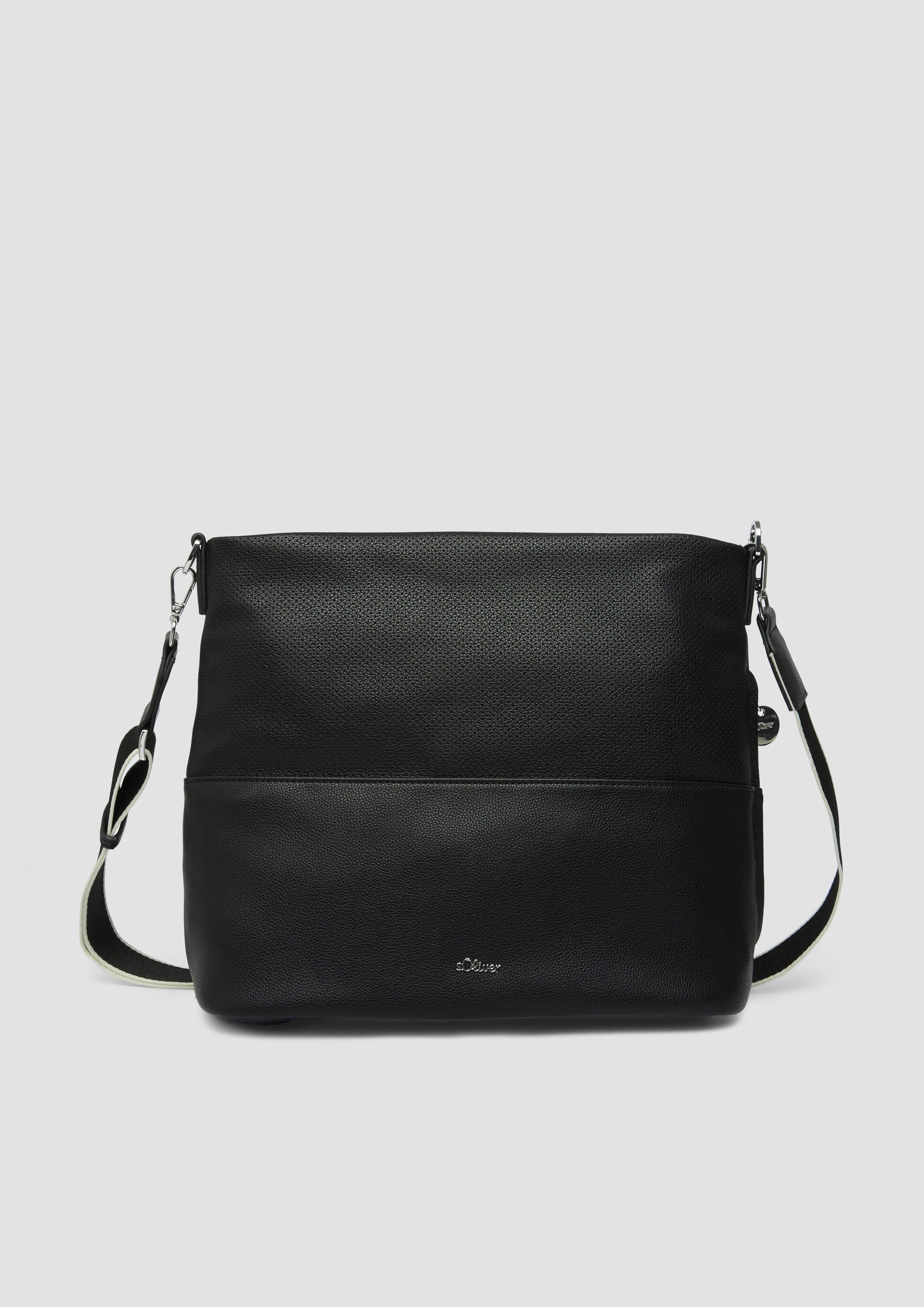 Tragetasche Seitlich perforierte Hobo-Bag mit Reißverschluss und Logo-Detail