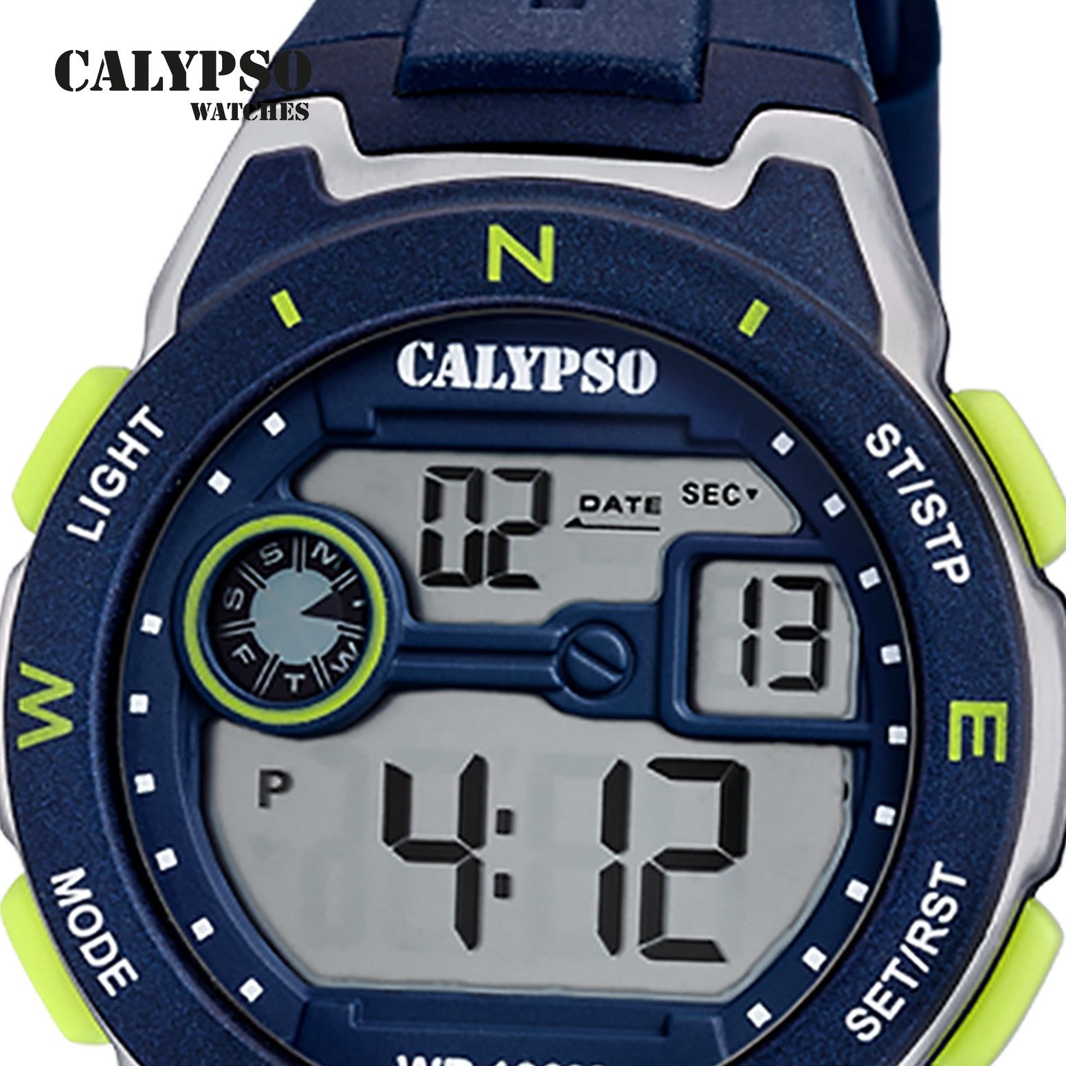 CALYPSO WATCHES Digitaluhr Calypso Herrenuhr Kautschuk dunkelblau, (Digitaluhr), Herrenuhr rund, Kautschukarmband dunkelblau, Sport
