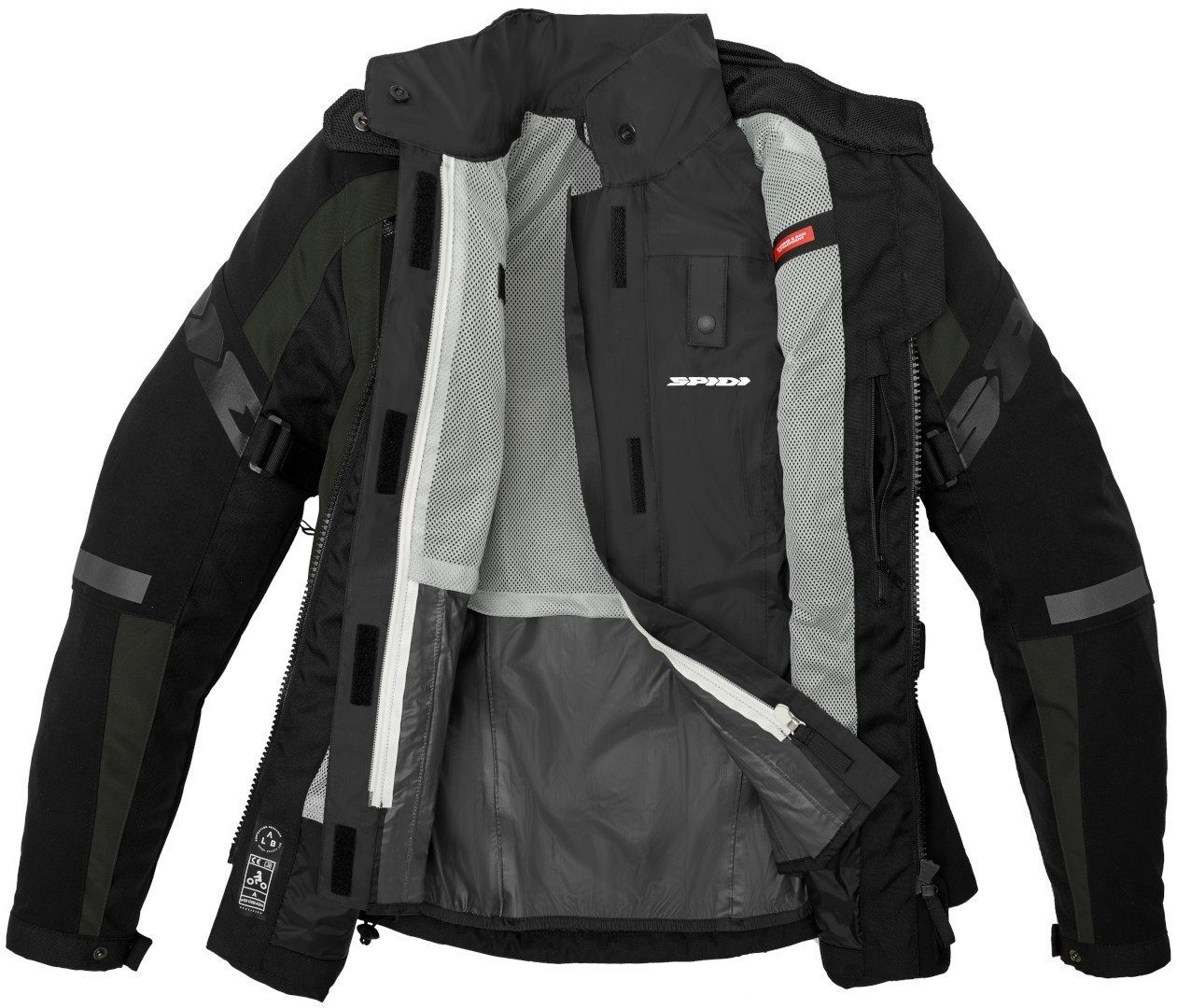 SpiDi Motorradjacke 4 Season Evo H2Out Damen Motorrad Textiljacke herausnehmbares Innenfutter,herausnehmbare Membrane,wasserdicht