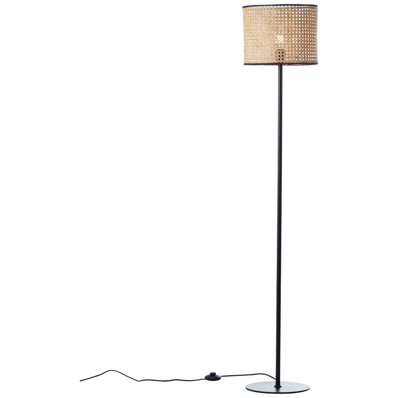 A60, 1x Brilliant geeignet E27, Wiley Stehlampe 60W, rattan 1flg Standleuchte Lampe Wiley, für