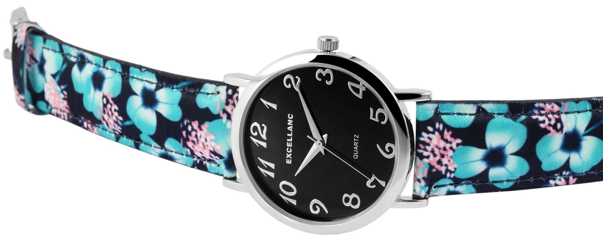 EXCELLANC Quarzuhr EX0346 Excellanc Damenuhr mit Lederimitationsband, Damen günstig online kaufen