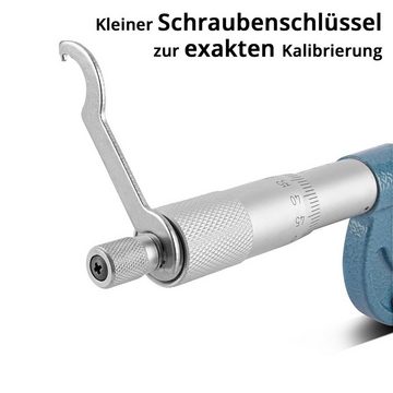 STAHLWERK Messschieber Bügelmessschraube mit 25-50 mm Messbereich DIN 863, max. 50 mm, 4-St.