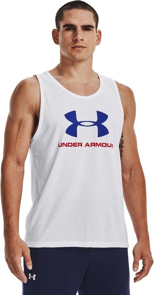 Under Armour® mit Tanktop Sportstyle Sonar T-Shirt Blue 468 Logo UA