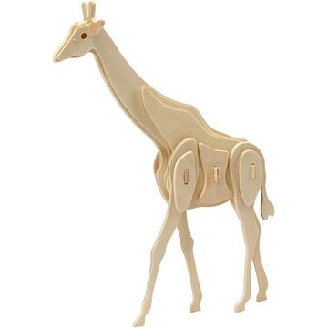 Creotime Schatzkiste 3D-Figur zum Zusammensetzen, Giraffe, Größe 20x4,2