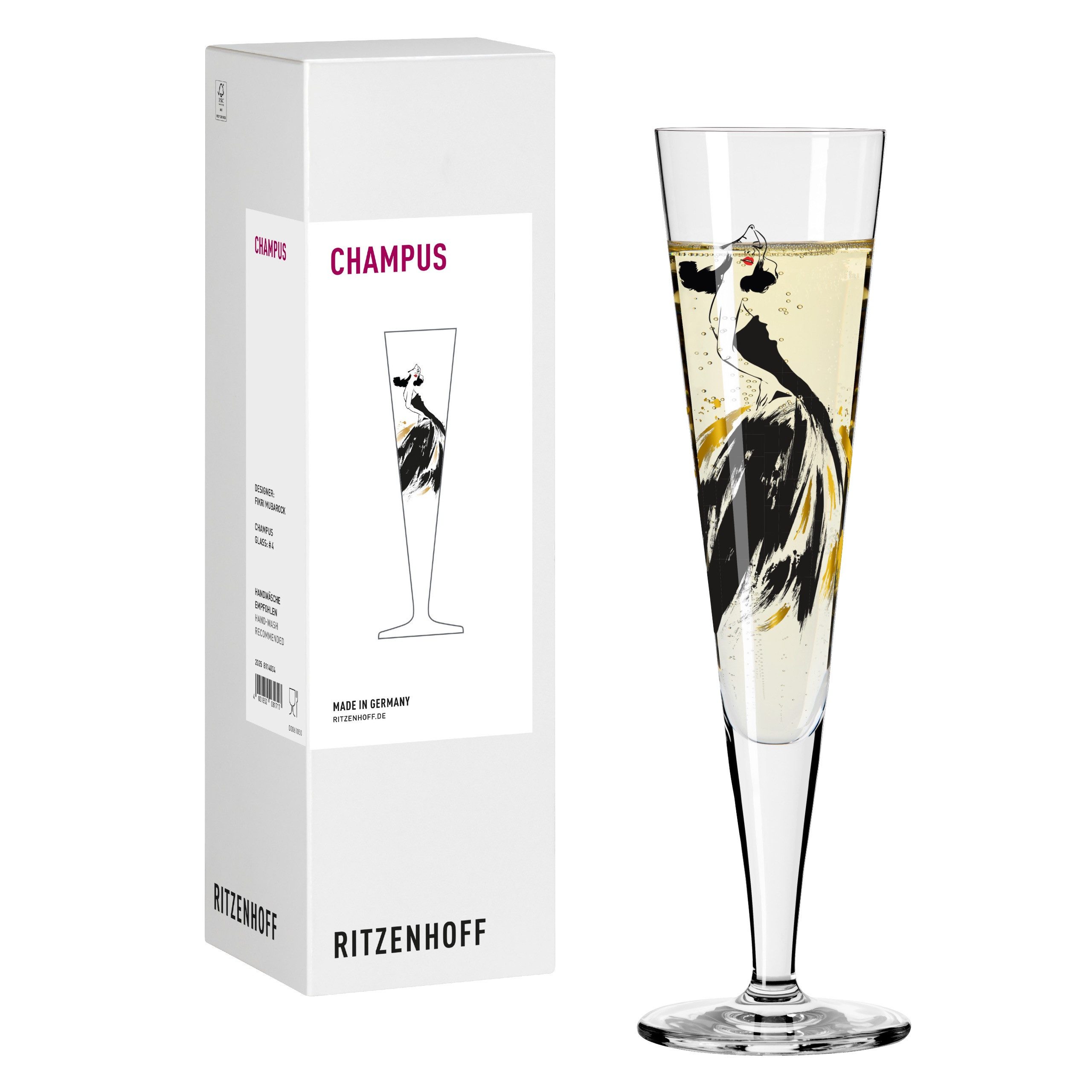 Ritzenhoff Champagnerglas Fashion, Kristallglas