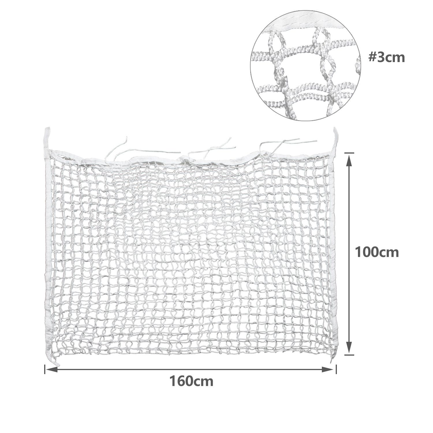 Clanmacy Heunetz Heunetz 1x Heuraufe Maschenweite 3X3CM Heusack Futternetz, 160 x 100cm