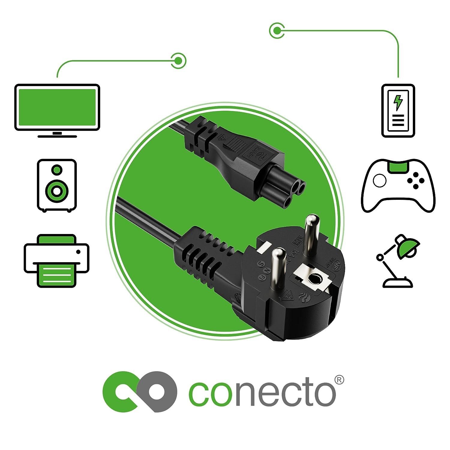 Stromkabel, conecto 90°, Strom-Kabel, cm) conecto Schutzkontakt-Stecker IEC-Buchse C5 (100 auf 90°