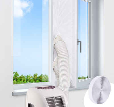 Fensterstopper Türabdichtung für Klimageräte Wäschetrockner Ablufttrockner, Homewit, (Set, 1-tlg., Fensterabdichtung Klimaanlage), Hot Air Stop mit Reißverschluss