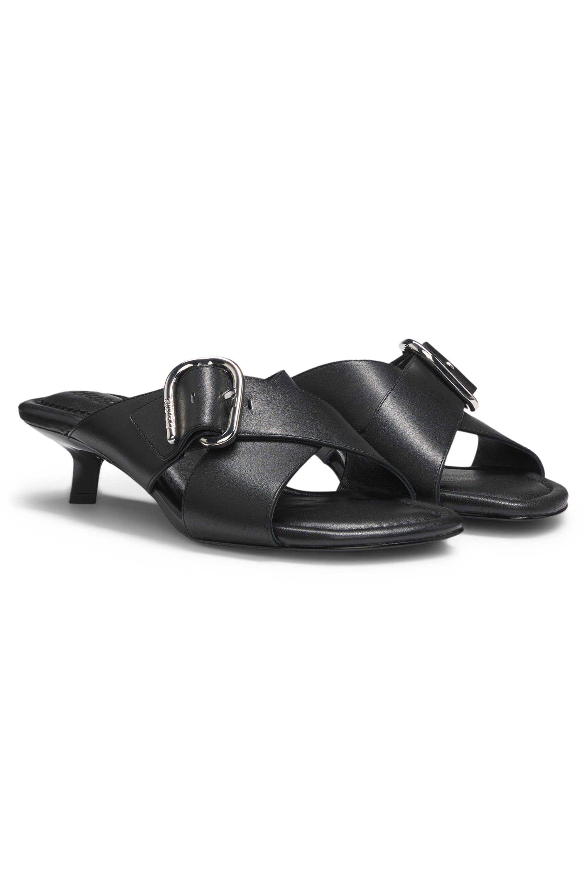 HUGO Pantolette Sommerschuh, Mules mit Pfennigabsatz