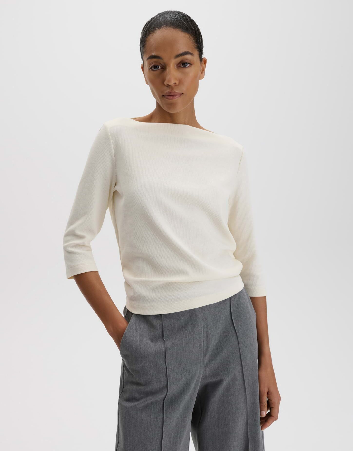 someday 3/4-Arm-Shirt Kadrina aus weichem Jersey Pull-on für einen modernen, komfortablen Look