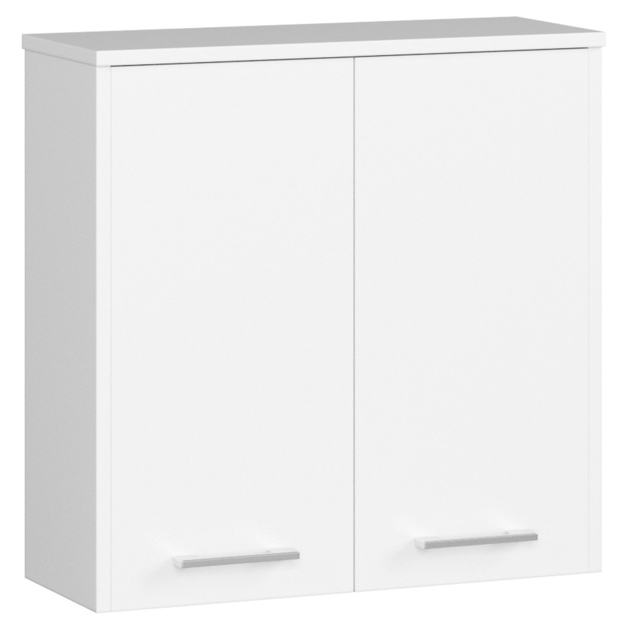 x x 22 16 Türen, Wandhängeschrank starker, aus Home Hängeschrank, Badezimmer-Wandschrank, Laminatplatte, mit mm abriebfester Collective 60 60 2 Weiß cm,