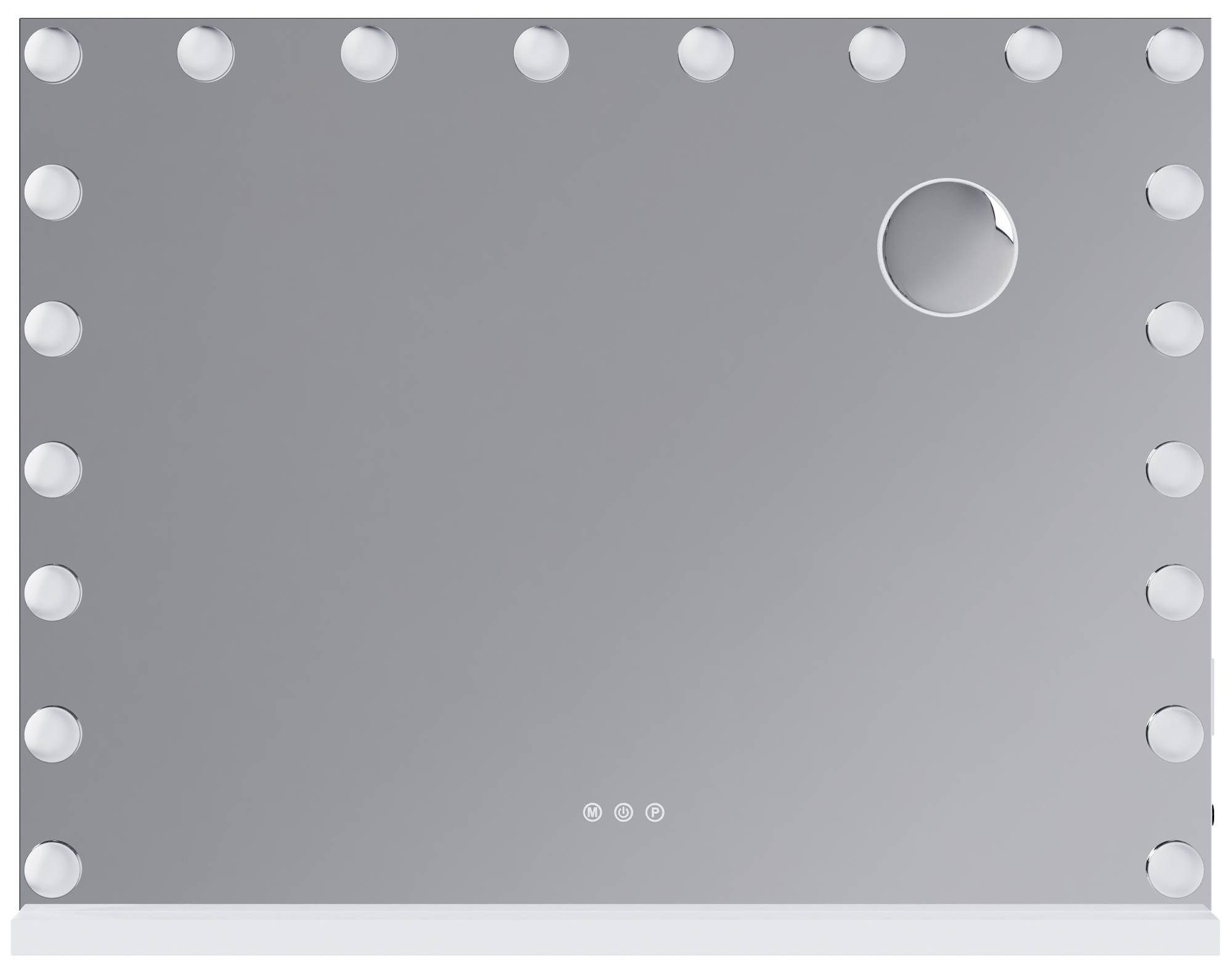 CLP Schminkspiegel Norlina (1er), Vergrößerungsspiegel (10-fach), LED, USB-Ports – Bild 5 von 5