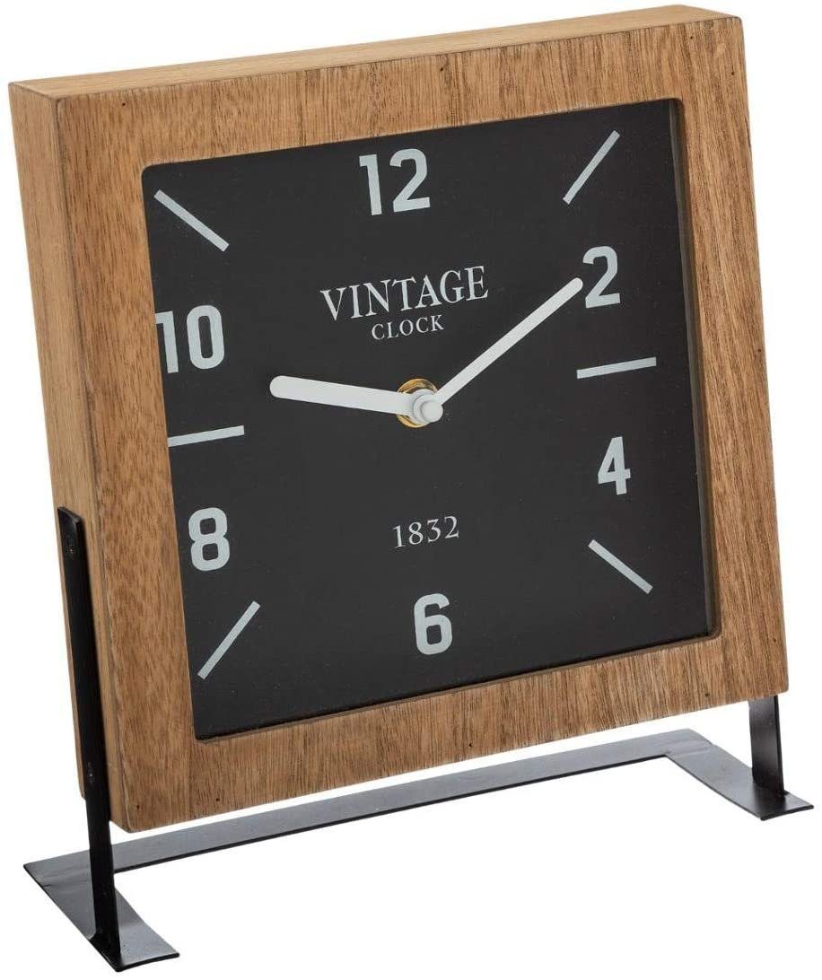 Atmosphera Créateur d'intérieur Uhr Dekorative Uhr auf Ständer, braun und schwarz