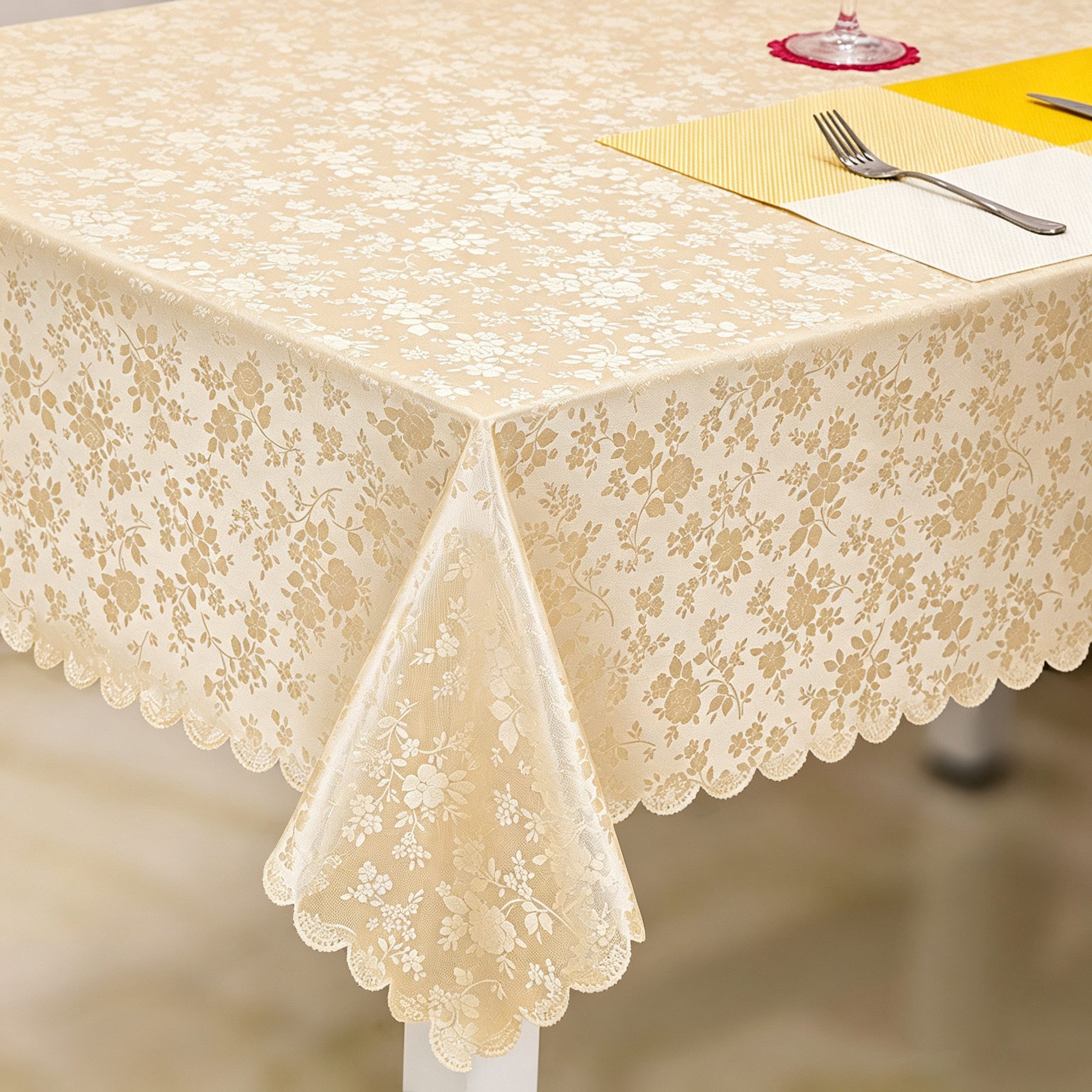 Toomoke Tischdecke Abwaschbar Tischdecke Rechteckig 140 x 100 cm Für Küche Party Hochzeit, Tischdecke wasserdicht für Party, Draussen, Ostern, Frühling, Sommer