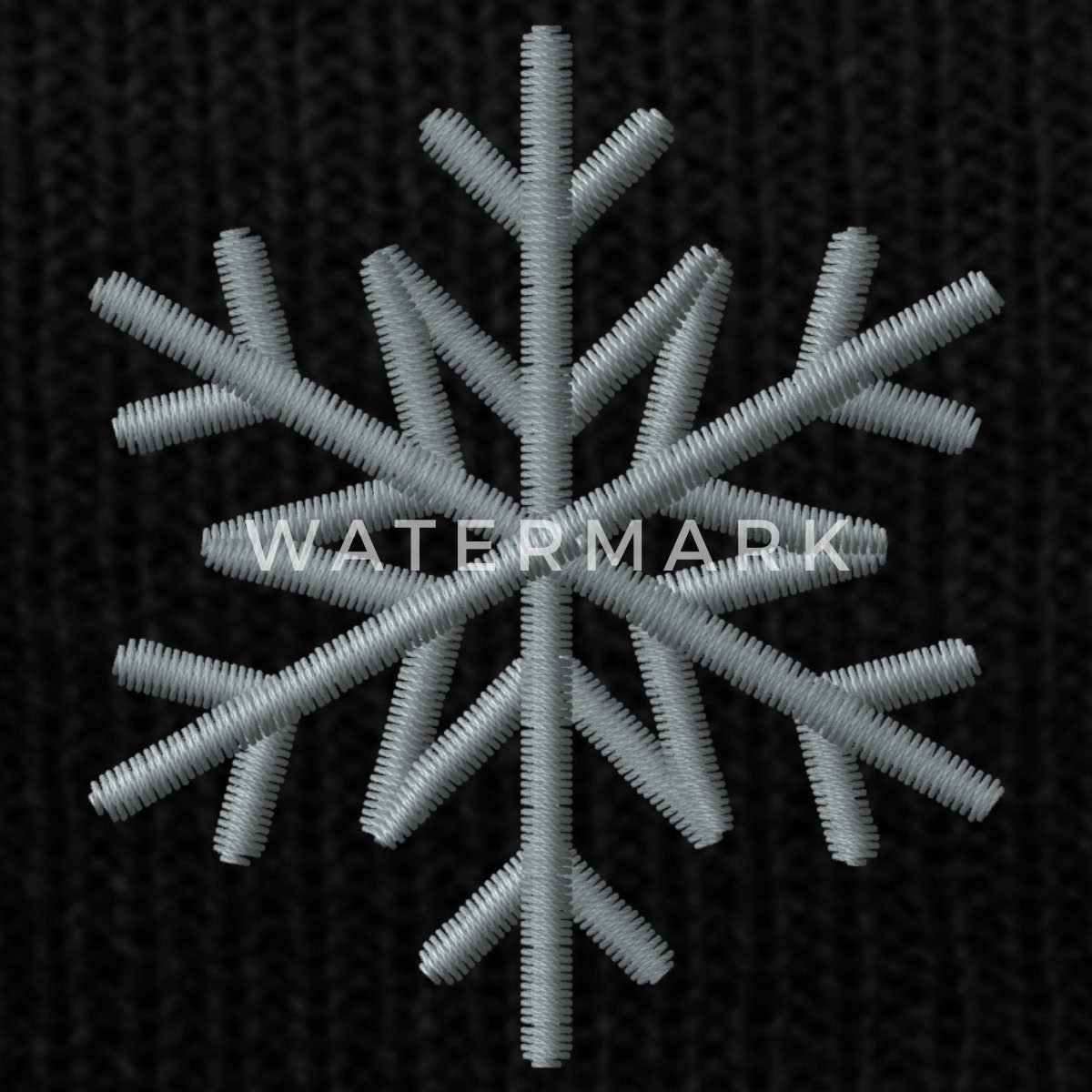 Spreadshirt Beanie Schneeflocke Gestickt Bestickte Wintermütze (1-St)