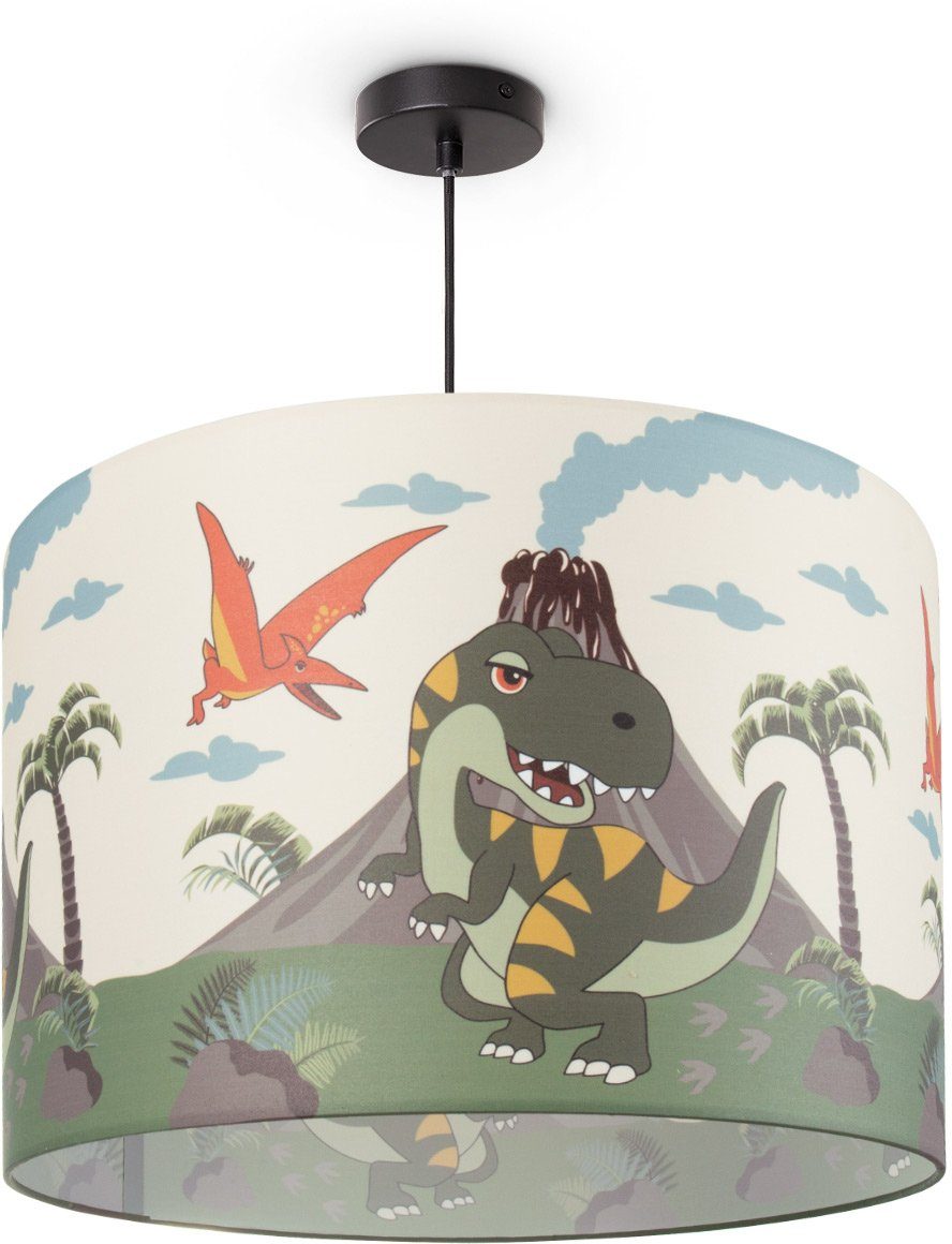 Luxuriöses Gefühl Paco Home Pendelleuchte Dinosaurier, Leuchtmittel, Kinderzimmer Lampe Deckenlampe ohne Diamond LED E27 Kinderlampe 636