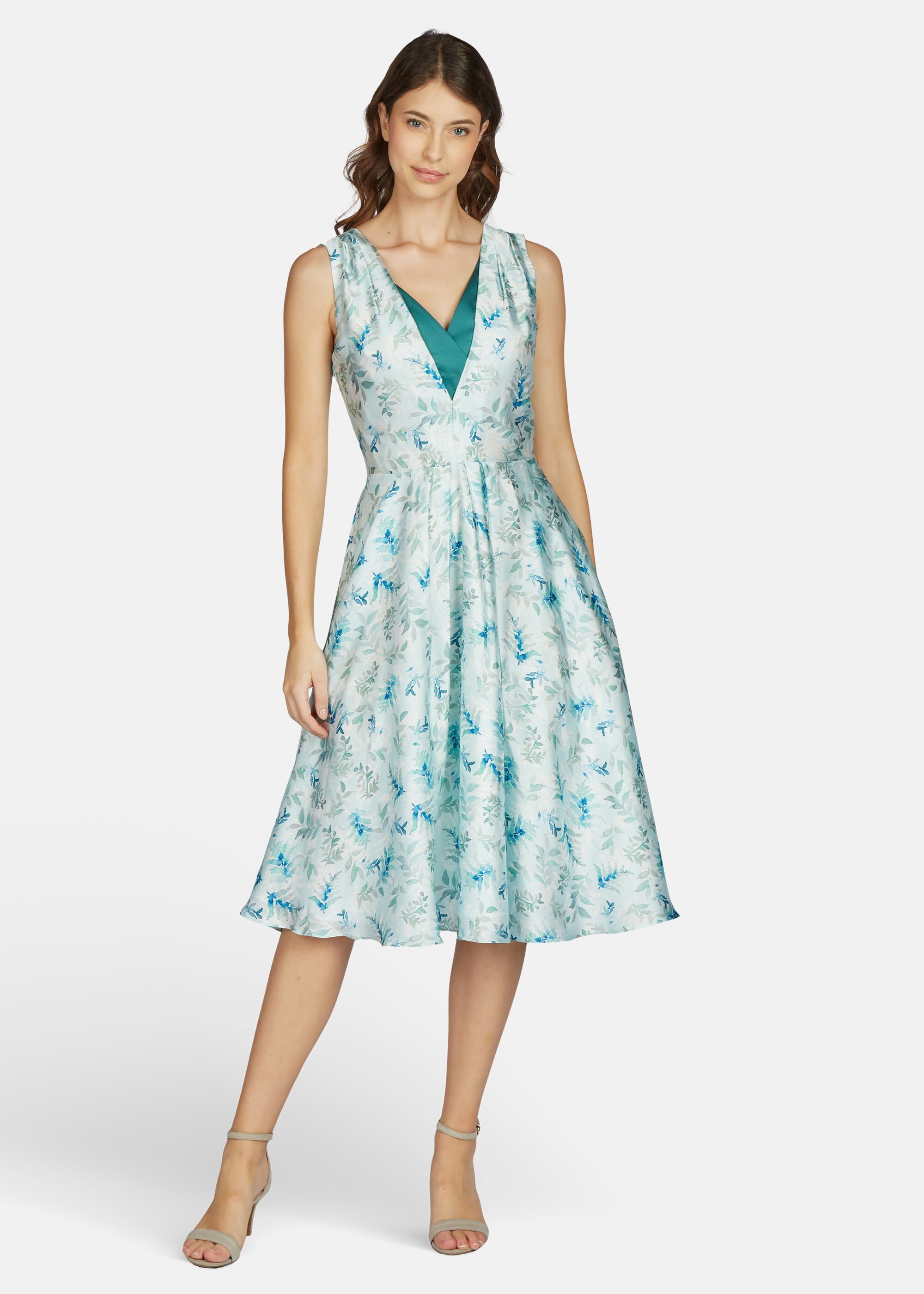 Kleo Abendkleid (1-tlg) mit handgezeichnetem Blumenprint günstig online kaufen