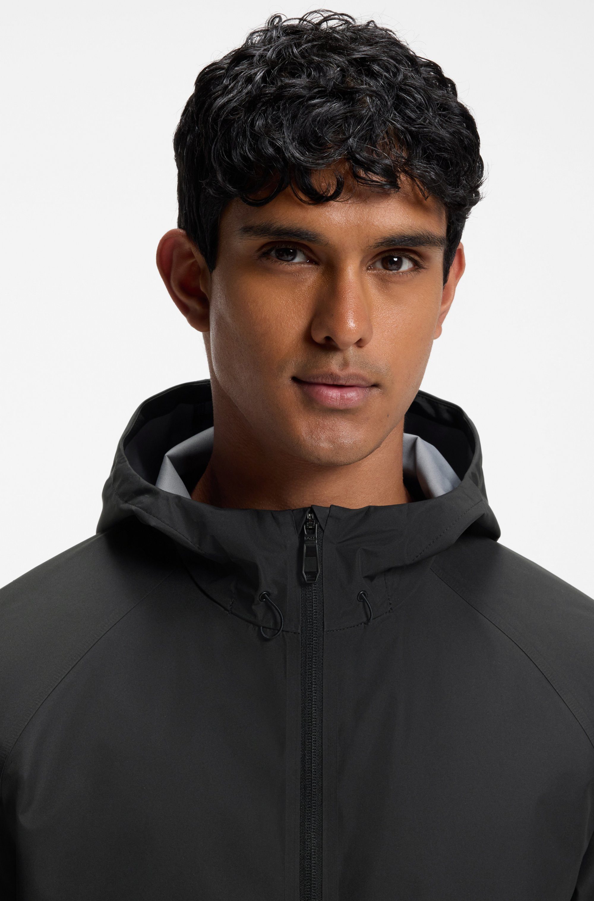 BOSS GREEN Regenjacke wasserabweisende Ausrüstung, Regular Fit, Ärmeltasche