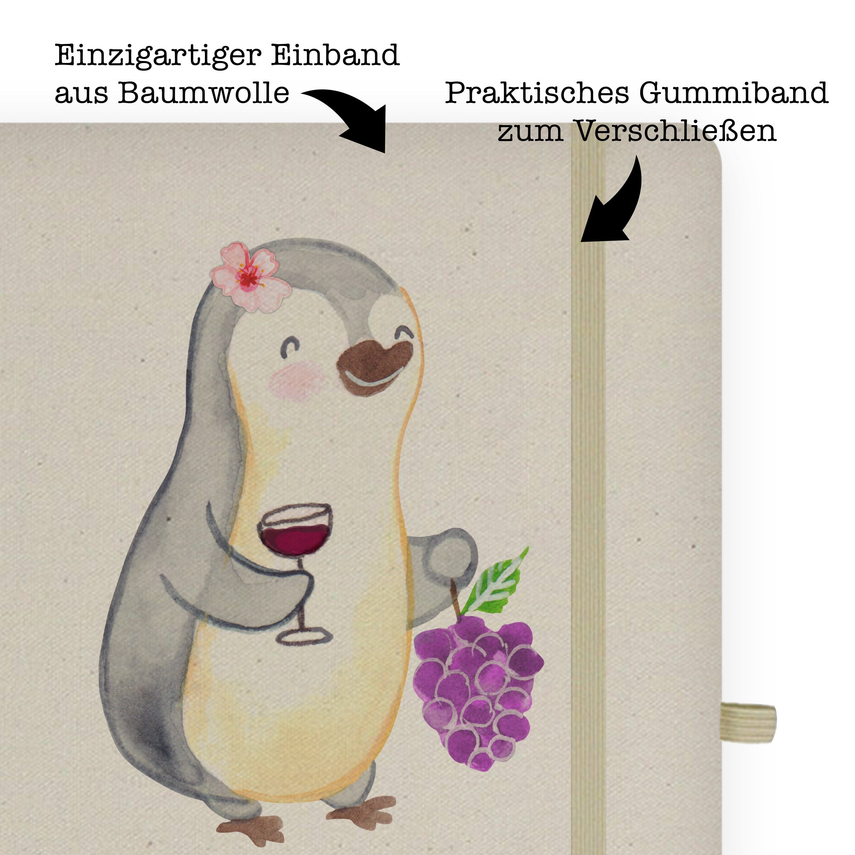 Mr. & Mrs. - Danke, Panda Geschenk, Winzerin - Notizbuch Mr. Firma, Notizblock, Panda & Transparent mit Mrs. Herz