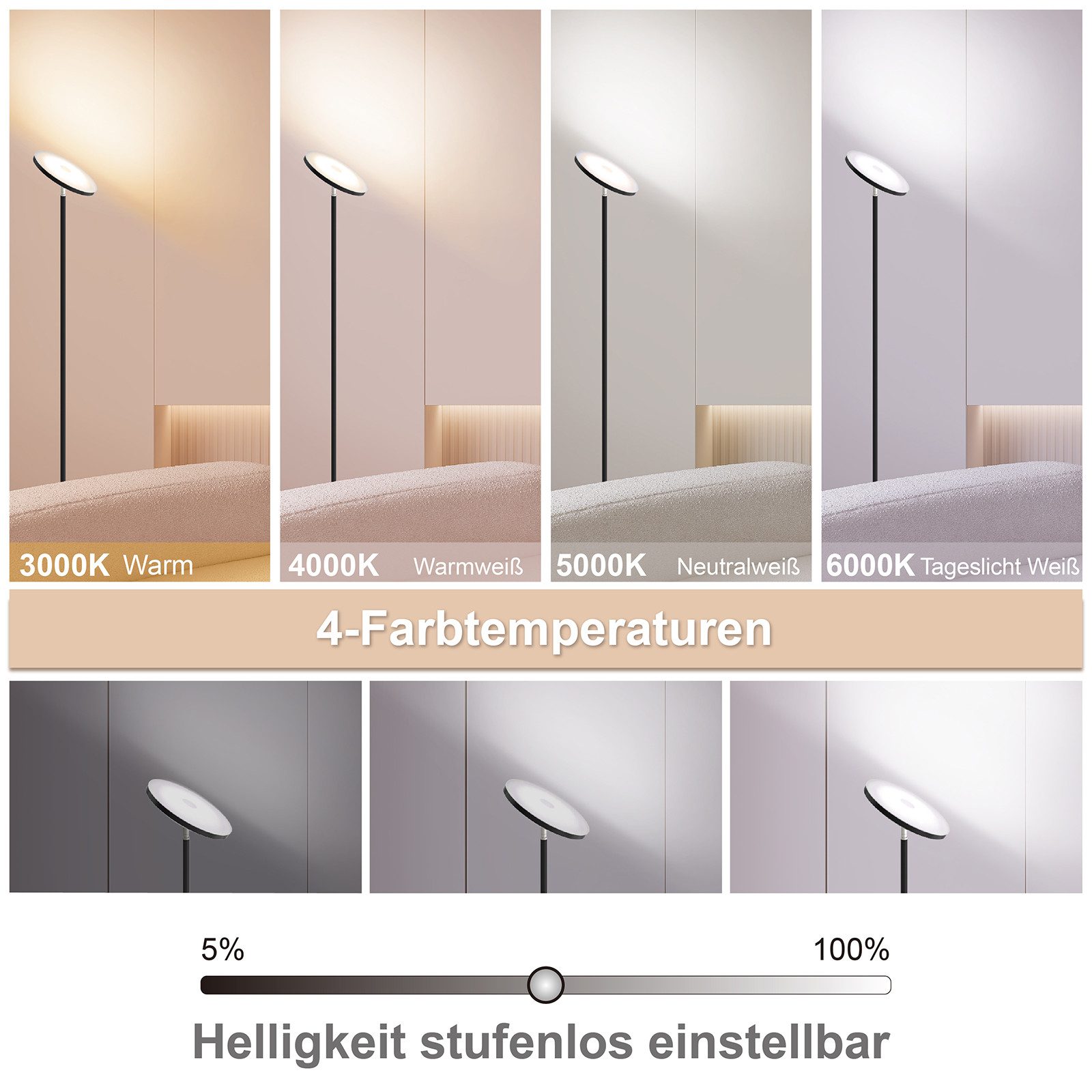 ANTEN LED Stehlampe 30W LED Stehleuchte günstig online kaufen