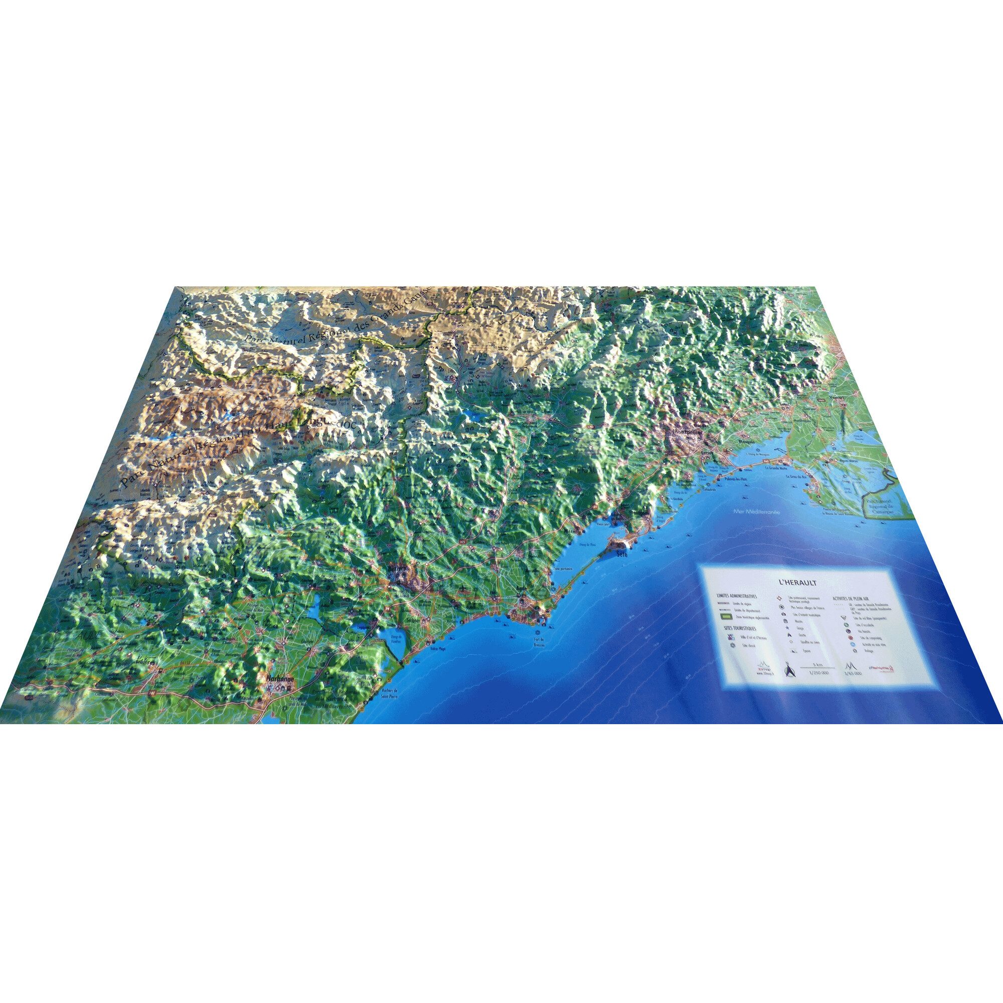 3Dmap Globus 3Dmap Regional-Karte L'Hérault