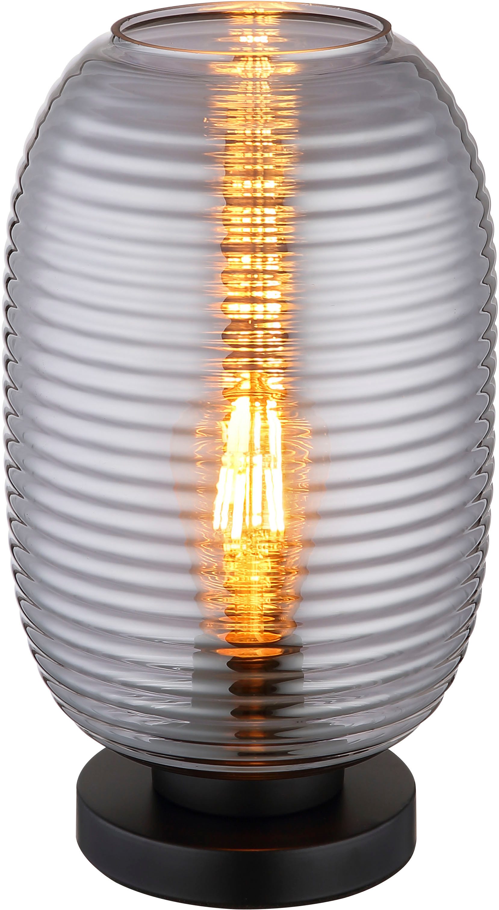 GLOBO LIGHTING Tischleuchte JEFREY, ohne Leuchtmittel, Tischlampe Nachttischlampe Deko-Tischleuchte Schlafzimmer