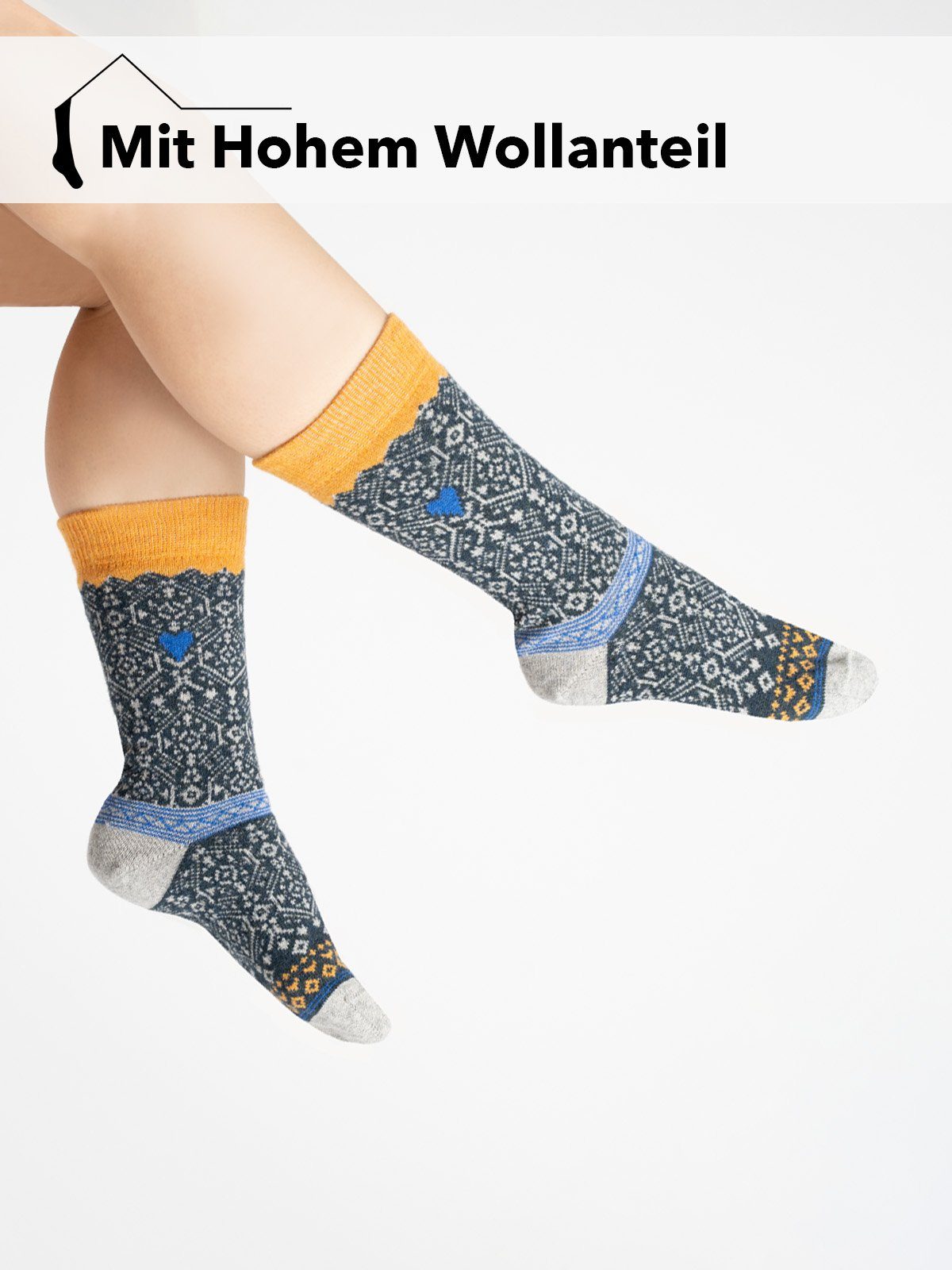 HomeOfSocks Socken strapazierfähige Wollsocke dünne Schweden Skandinavische Design 70% Aus "Schweden" Kuschelsocken Nordic und Wolle Wollanteil Socken mit