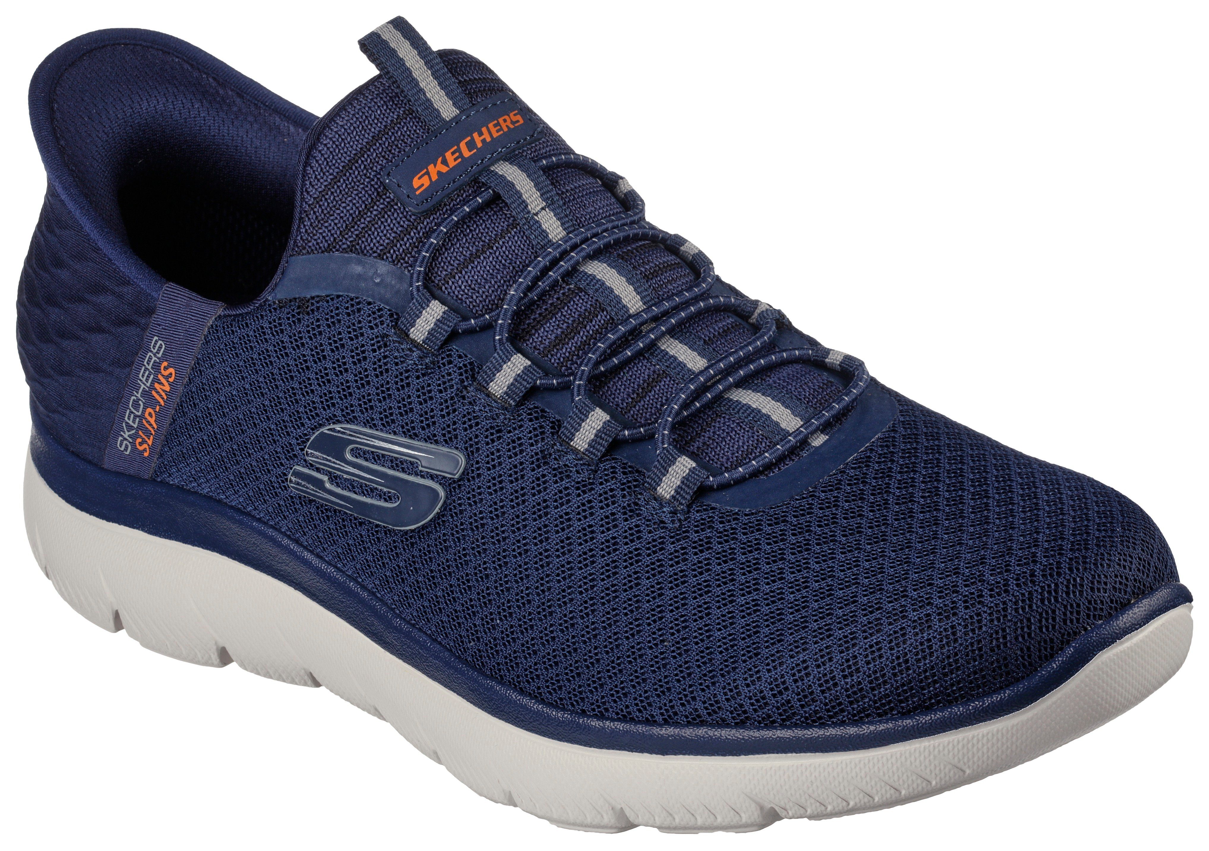 Skechers SUMMITS- Slip-On Sneaker Freizeitschuh mit Slip Ins-Fersenpart für einen leichten Einstieg