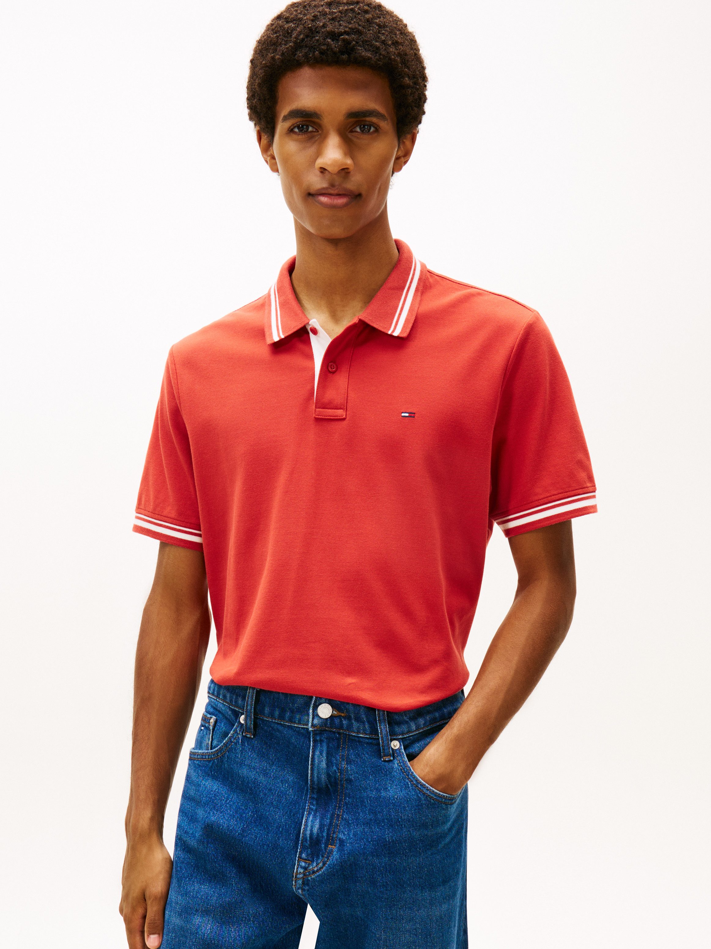 Tommy Jeans Poloshirt TJM REG TIPPED POLO EXT Mit Rundhalsausschnitt