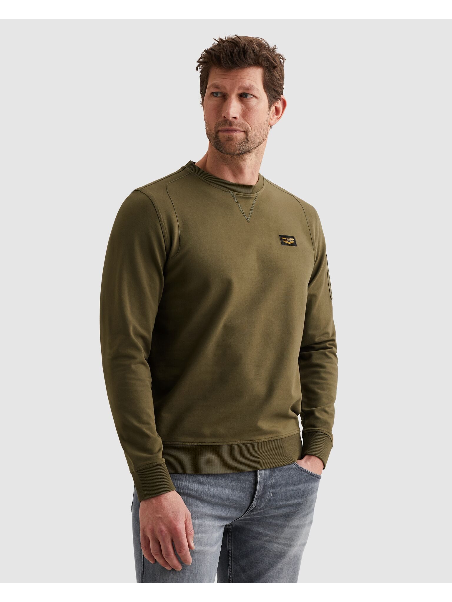 PME LEGEND Sweatshirt Airstrip sweat mit Logo Stickerei