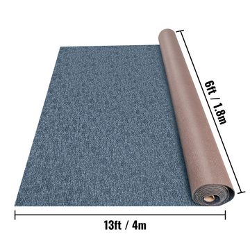 Teppich 1,8 x 4 m Teppich Terrassen Grau Polyesterfaser und TPR Teppiche, VEVOR