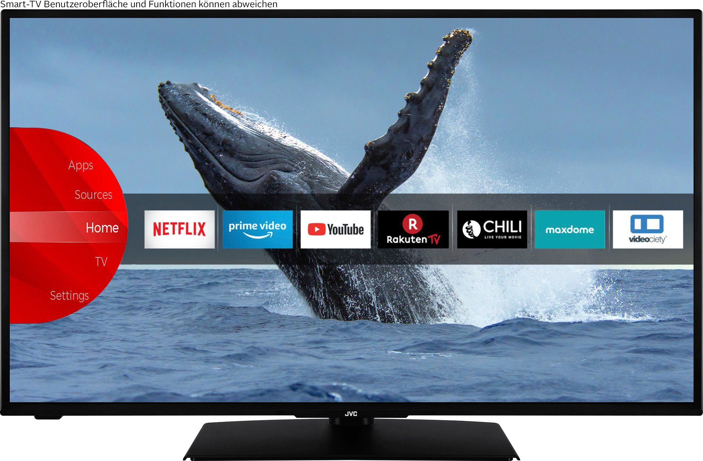 JVC LT-43VF5155 LCD-LED Fernseher (108 cm/43 Zoll, Full HD, Smart TV, HDR,  Triple-Tuner, Bluetooth, 6 Monate HD+ gratis)